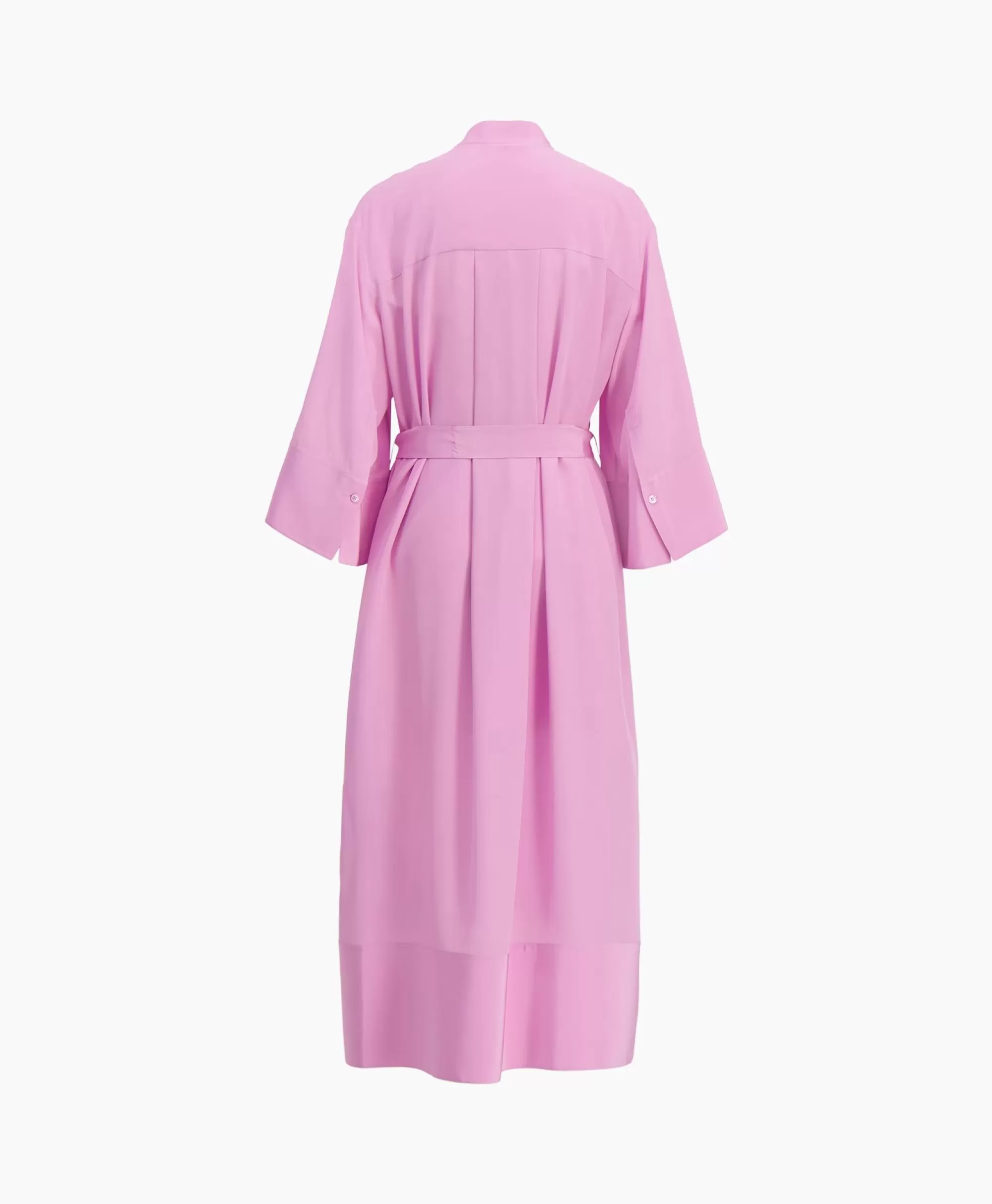 Jurken*Joseph Midi Jurk Darius Crepe De Soie Pink