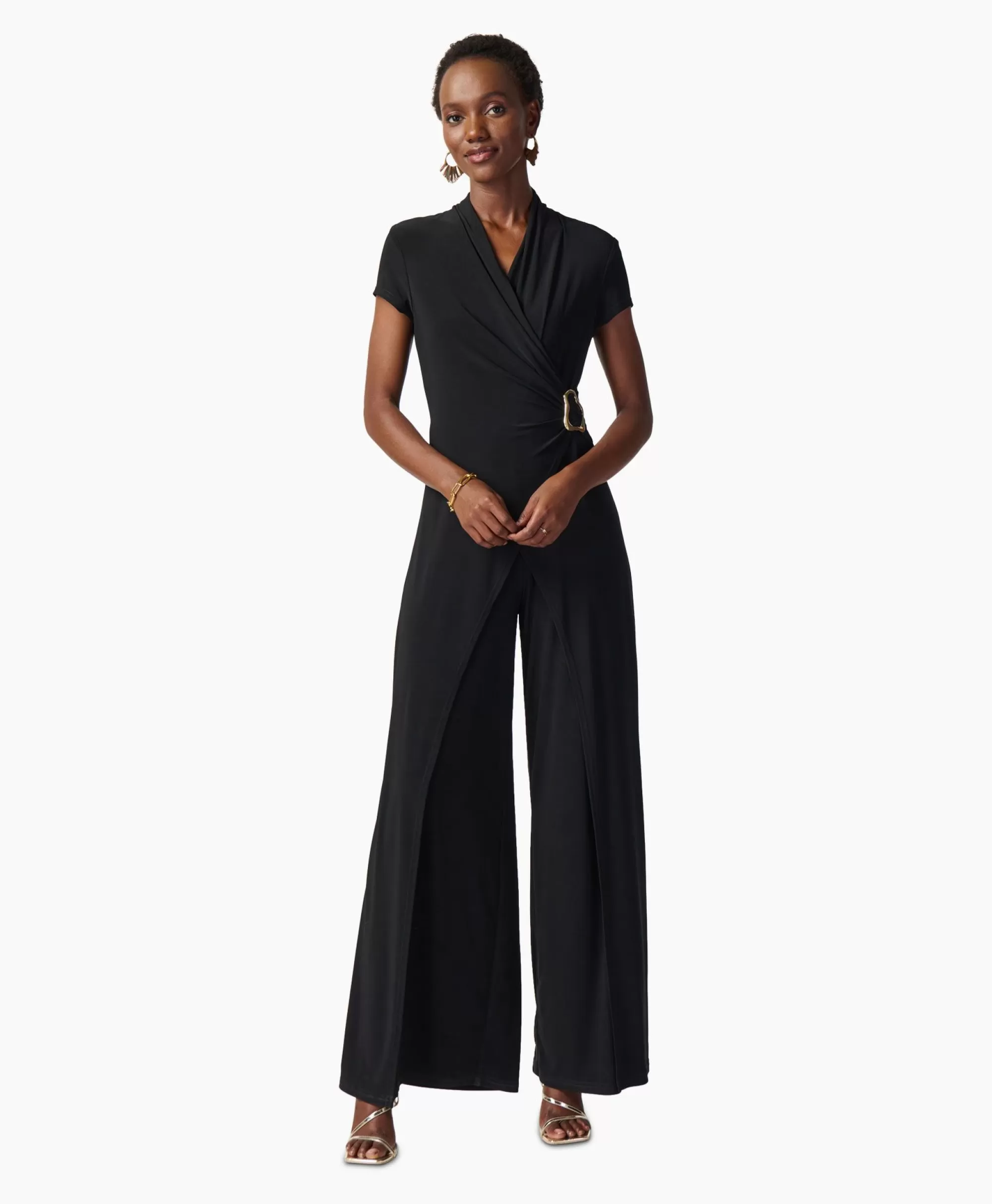 Jumpsuits*Joseph Ribkoff Jumpsuit Korte Mouwen Zwart