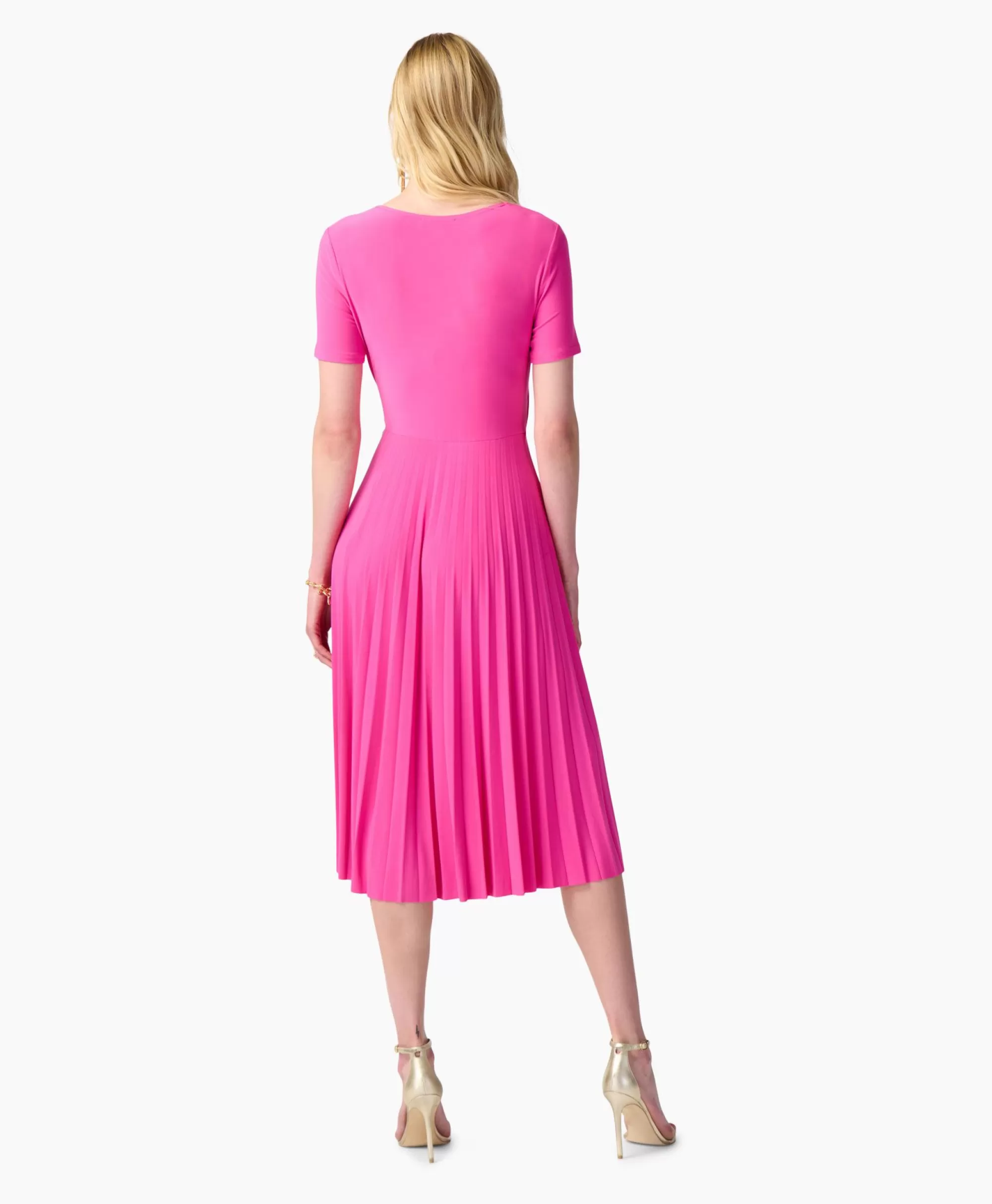 Jurken*Joseph Ribkoff Maxi Jurk Korte Mouw Rose