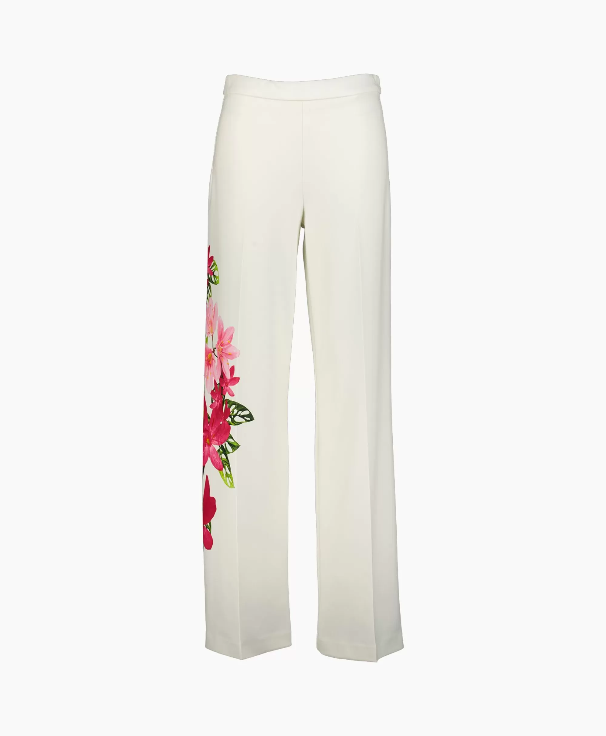 Broeken*Joseph Ribkoff Pantalon Wijde Pijpen Off White