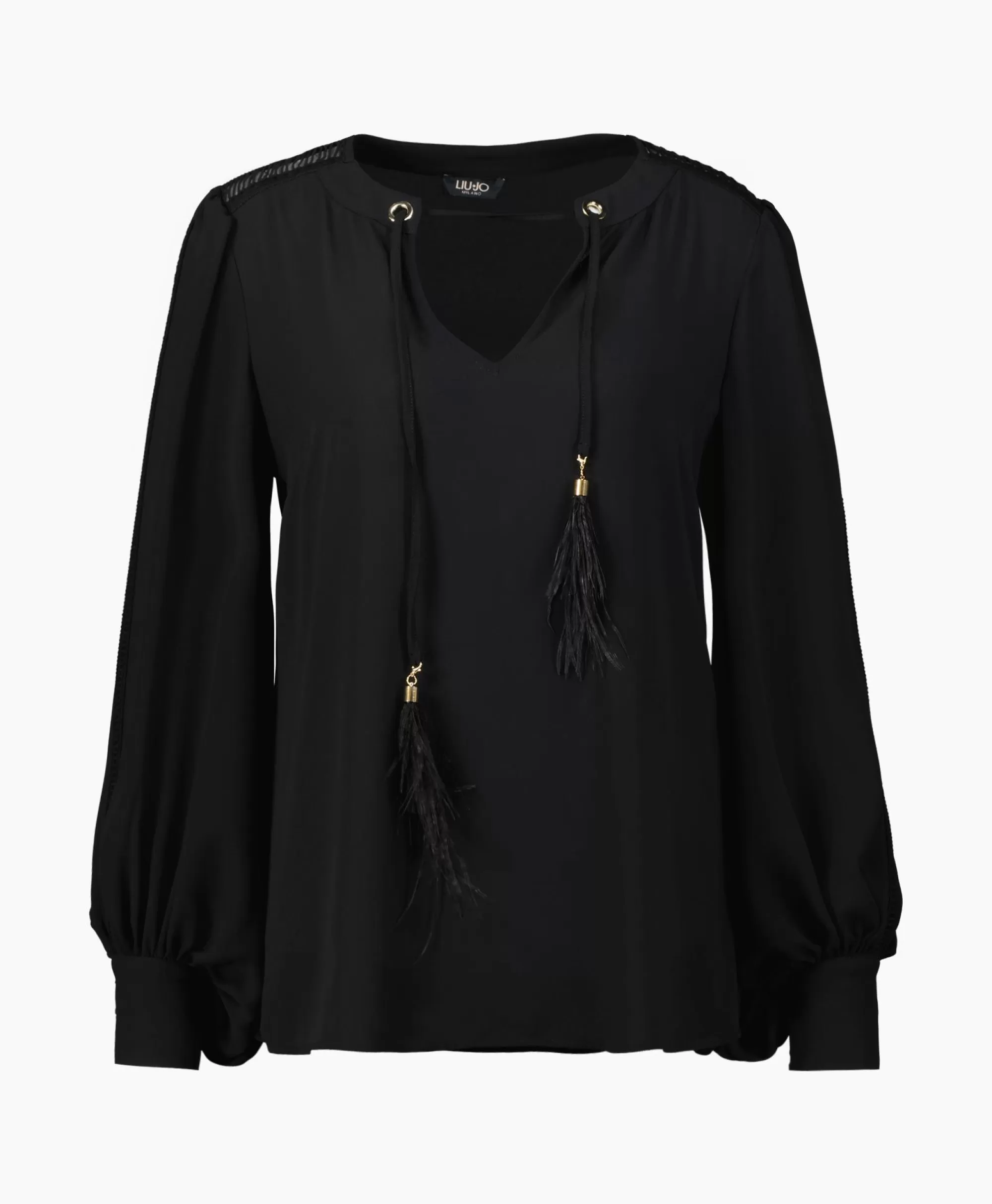 Blouses*Liu Jo Blouse Ecs Tunica C/Passamaneria Zwart