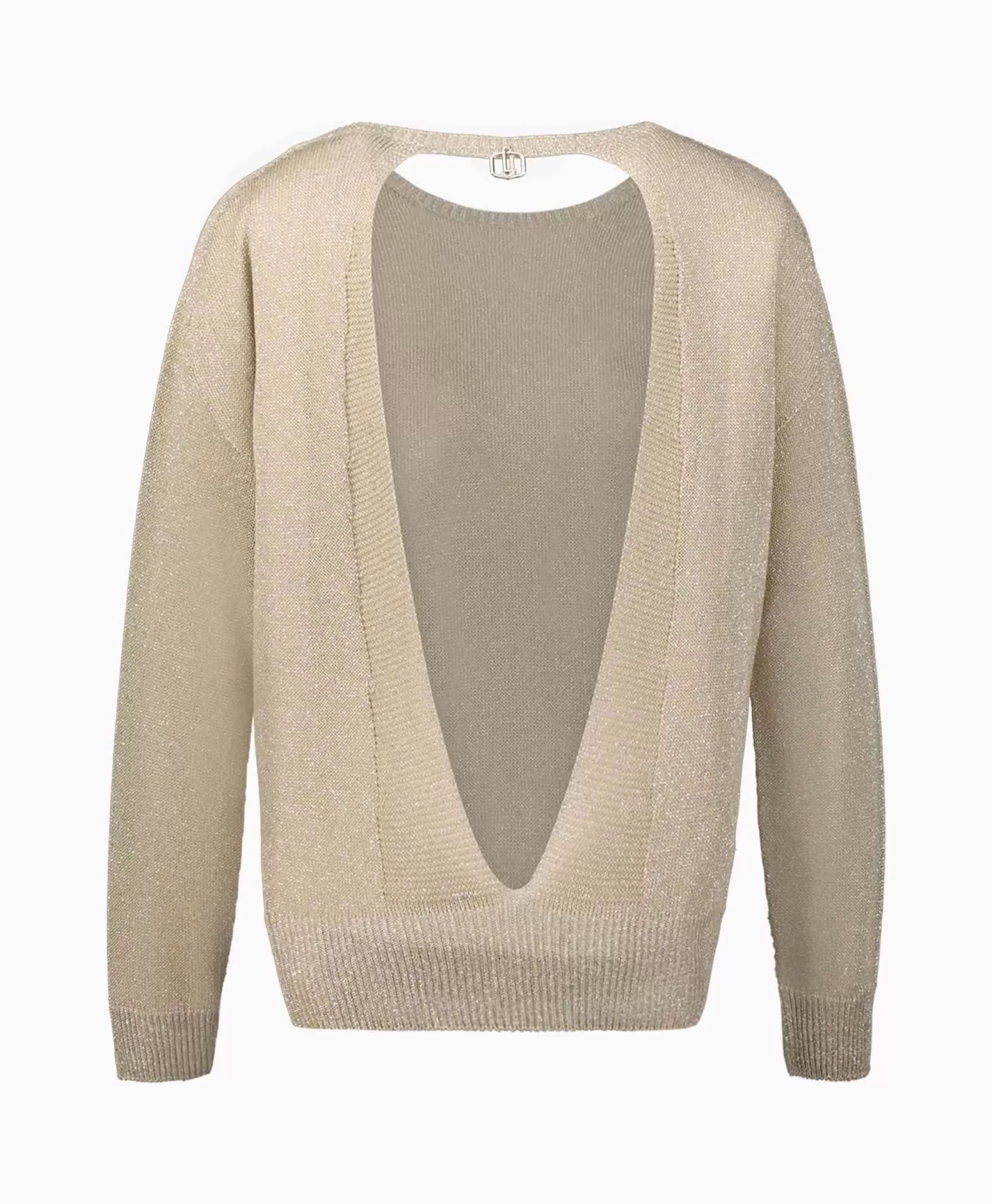 Truien*Liu Jo Pullover Maglia Chiusa M/L Goud