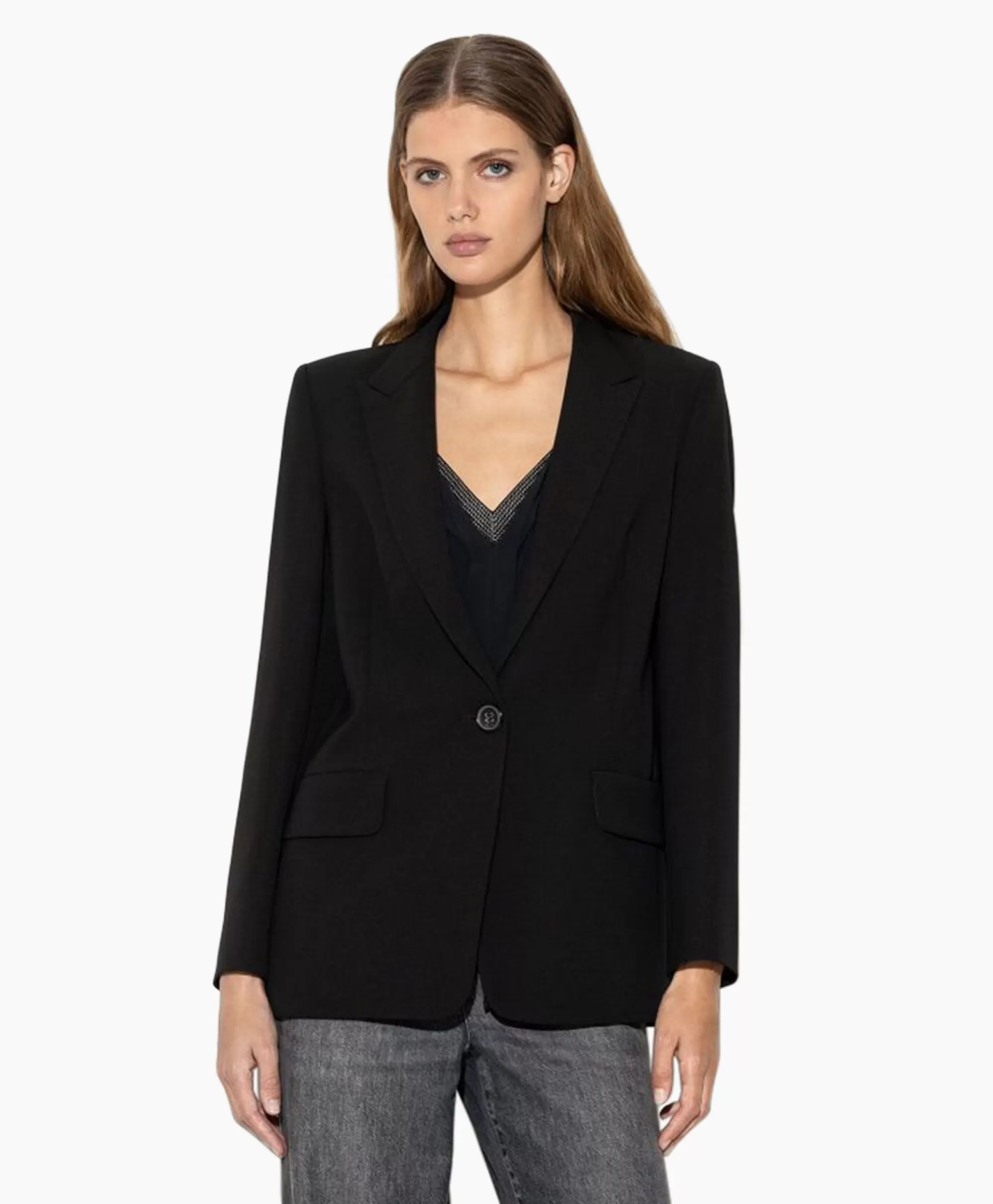 Blazers*Luisa Cerano Blazer 498010/3417-0 Zwart Dessin