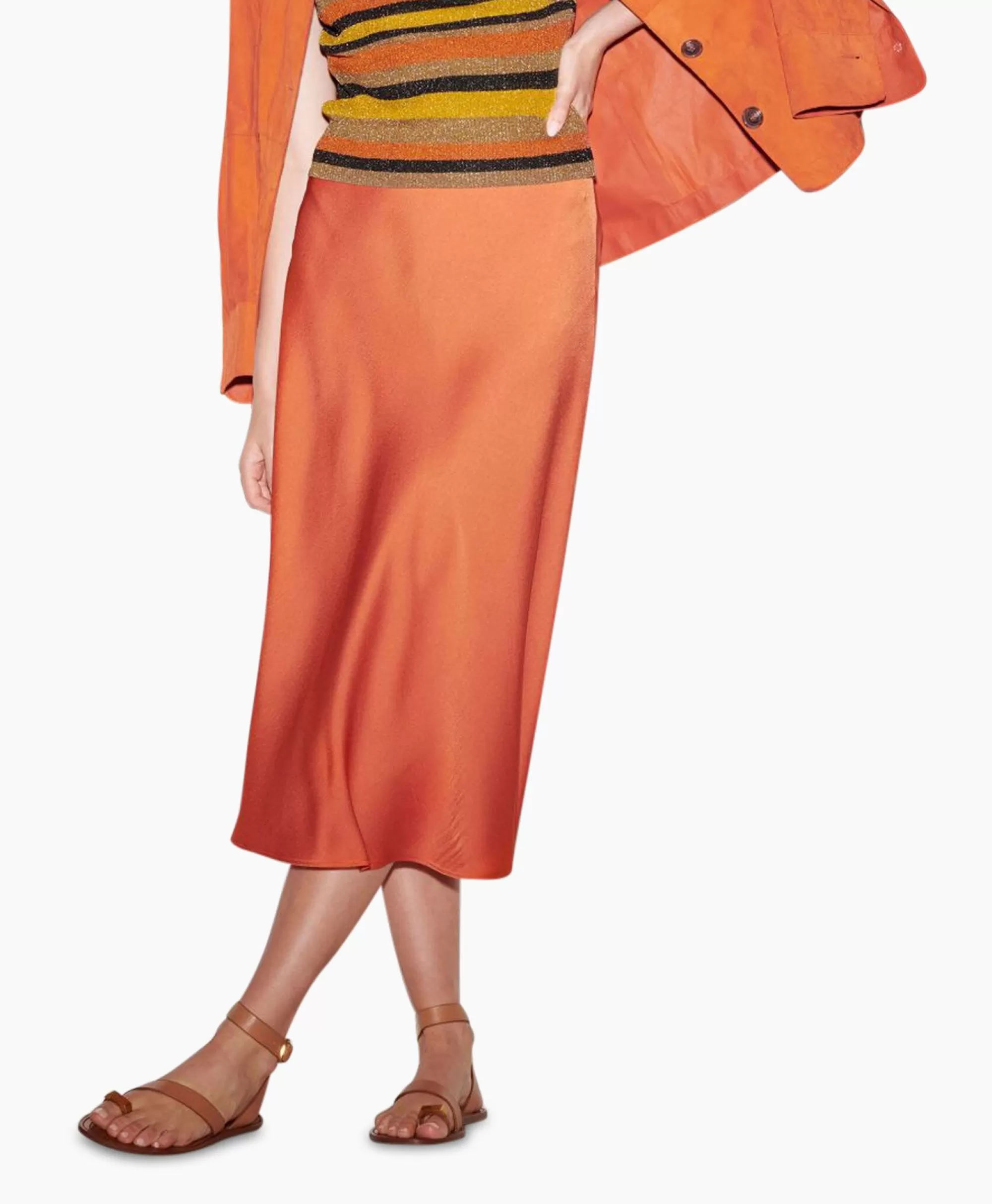 Rokken*Luisa Cerano Maxi Rok 598235/3618-0 Oranje