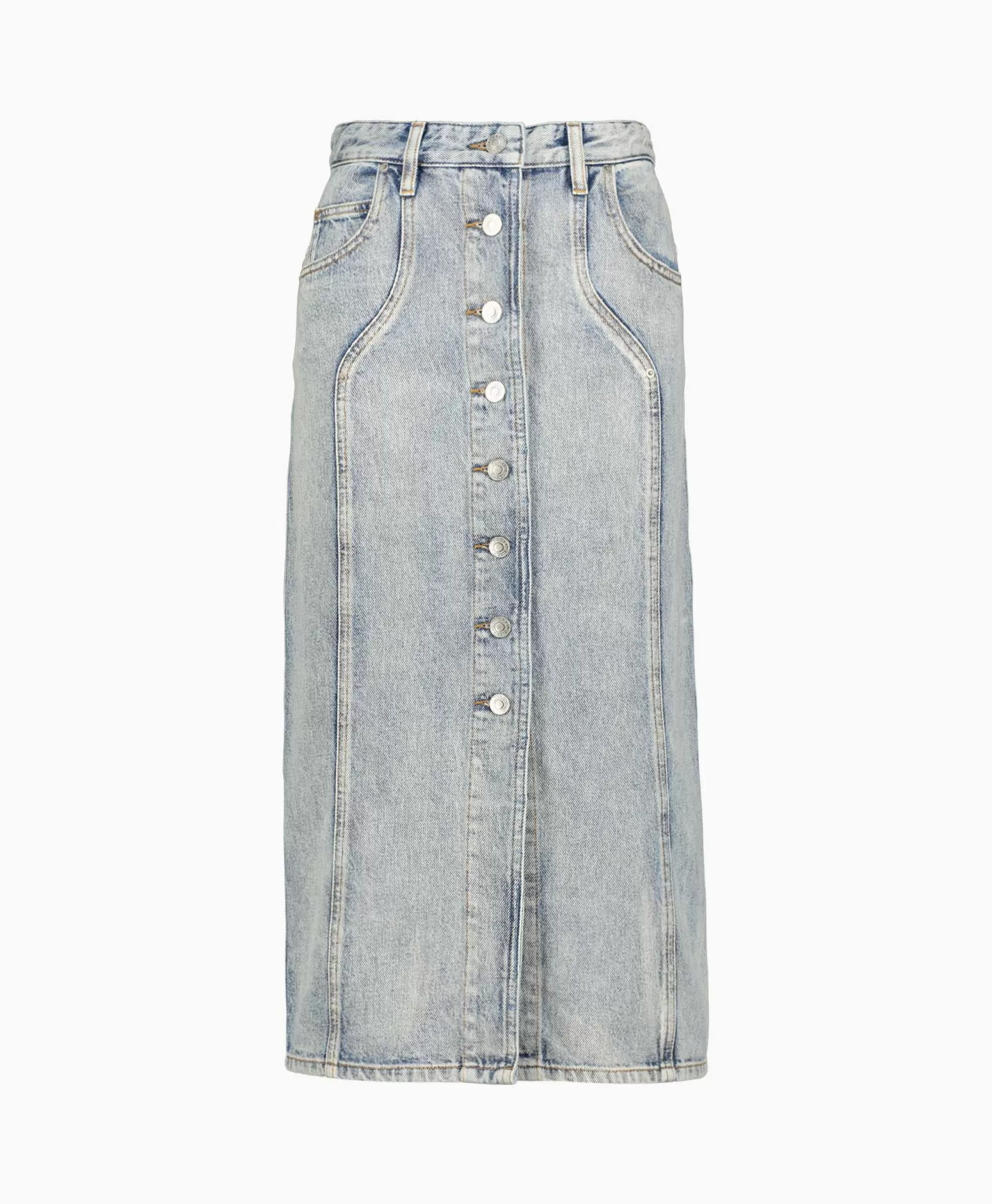 Rokken*Marant Étoile Marant Etoile Midi Rok Vandy-Ga Blauw