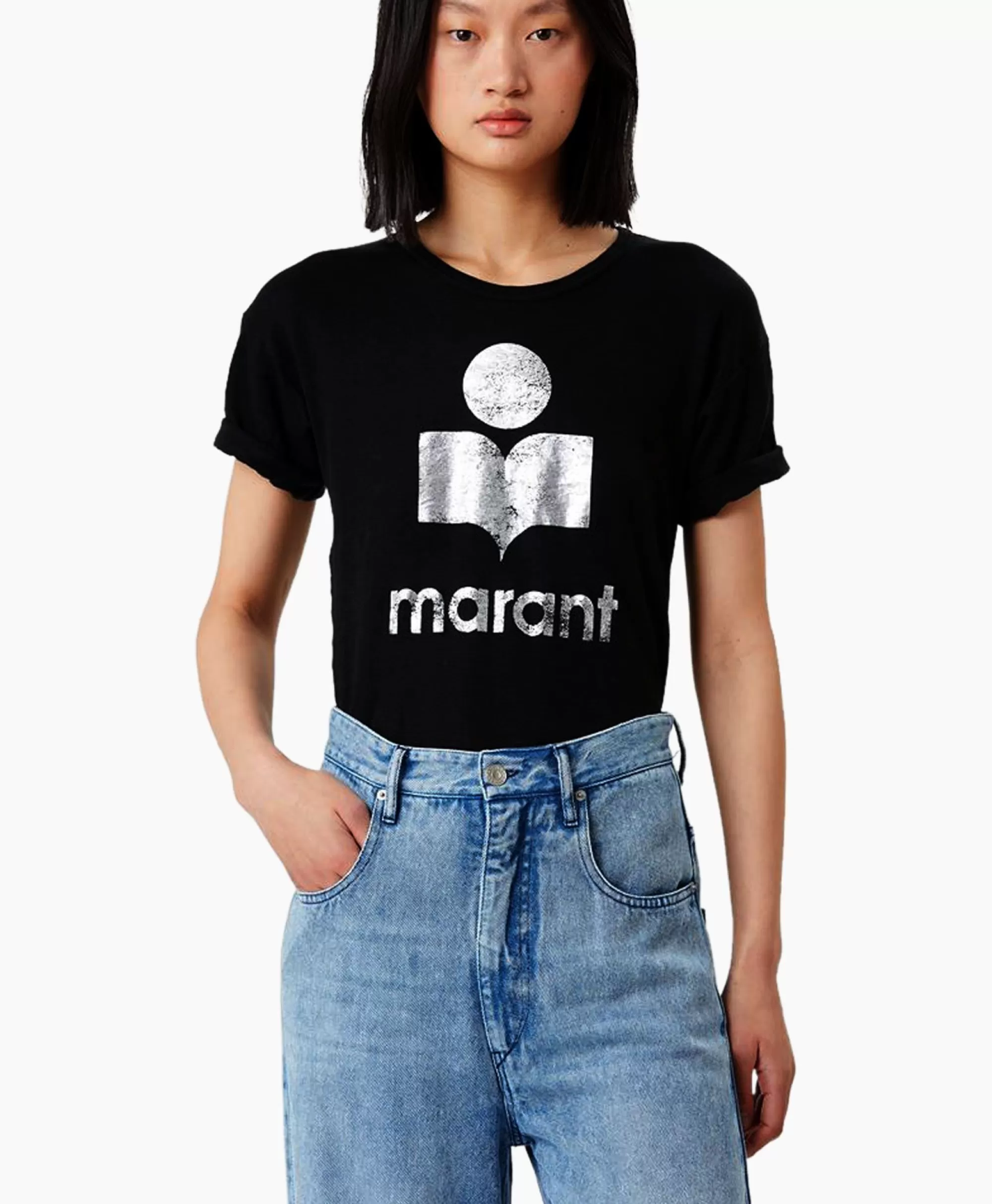 T-Shirts & Tops*Marant Étoile Marant Etoile T-Shirt Korte Mouw Koldi-Gc Zwart