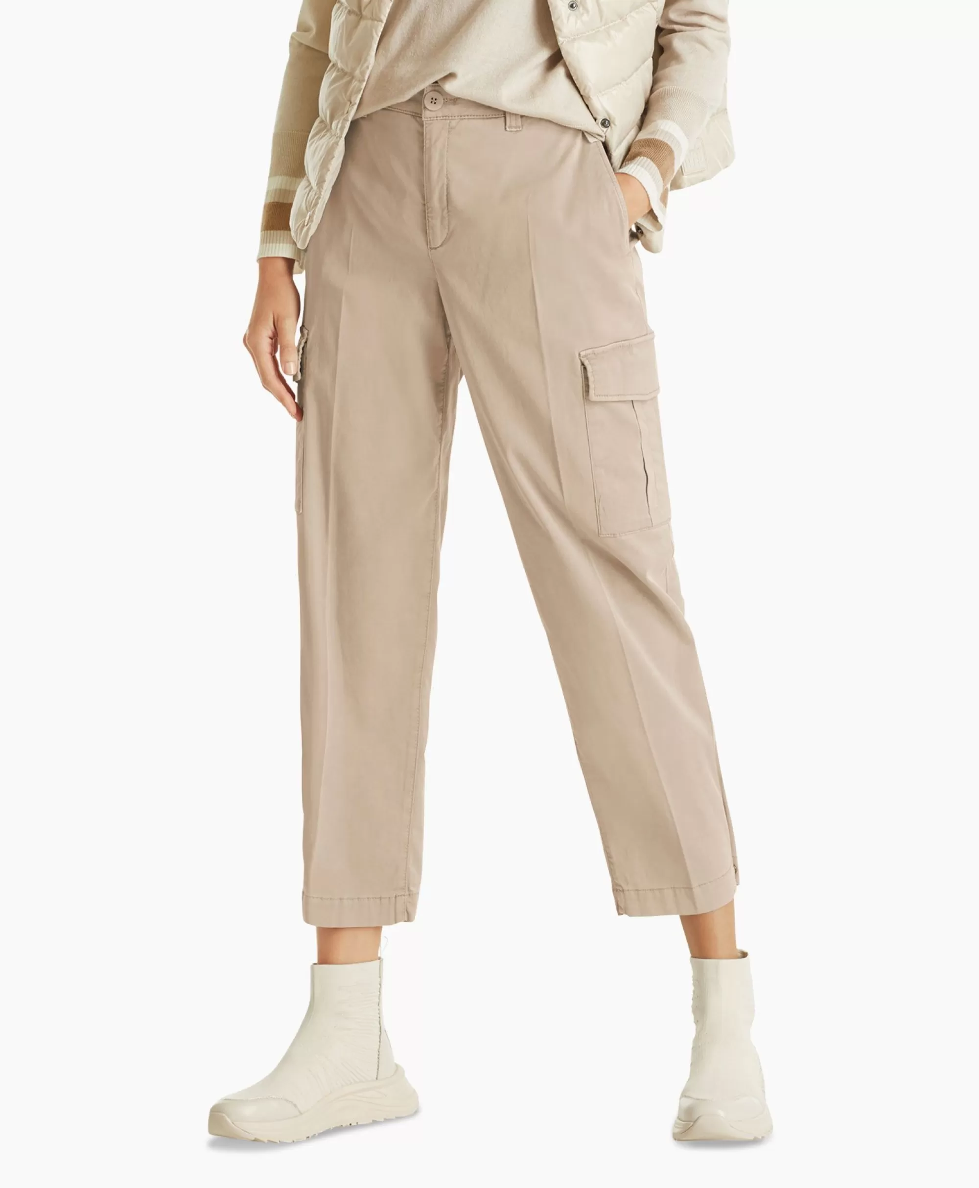 Broeken*Marc Cain Pants Broek Wp 81.12 W50 Licht Grijs