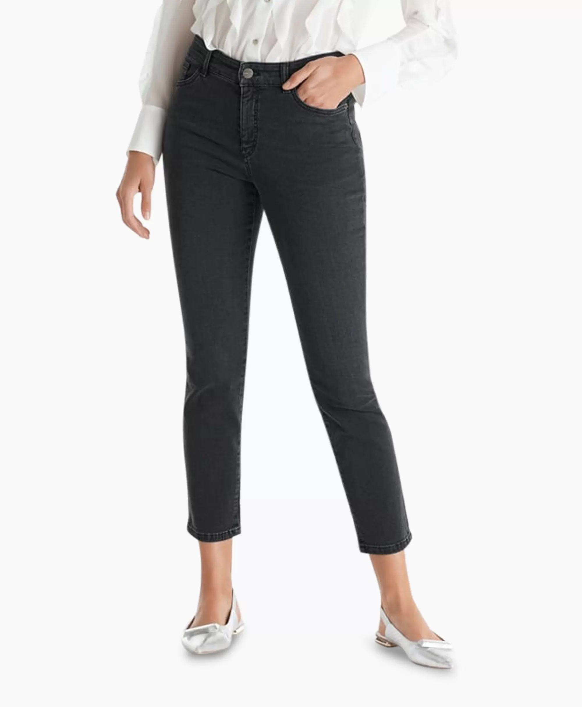 Broeken*Marc Cain Pants Jeans +P 82.01 D14 Donker Grijs