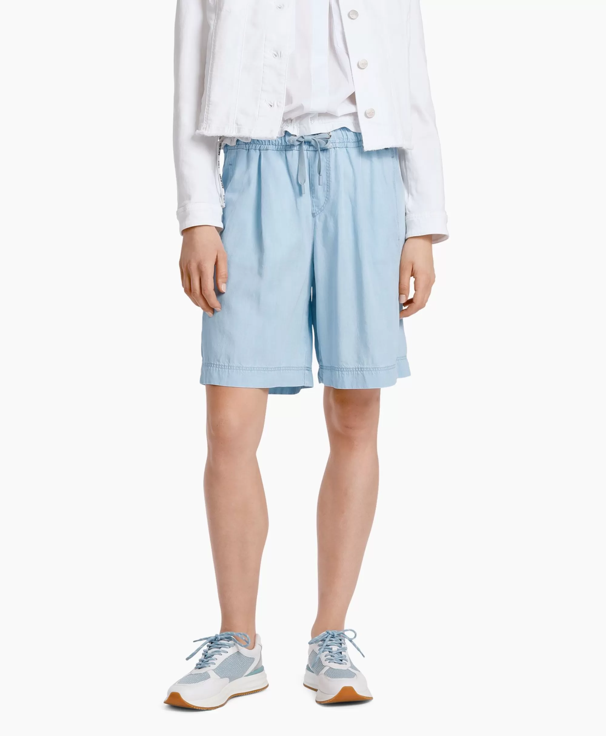 Broeken*Marc Cain Pants Short Wp 83.03 D63 Licht Blauw