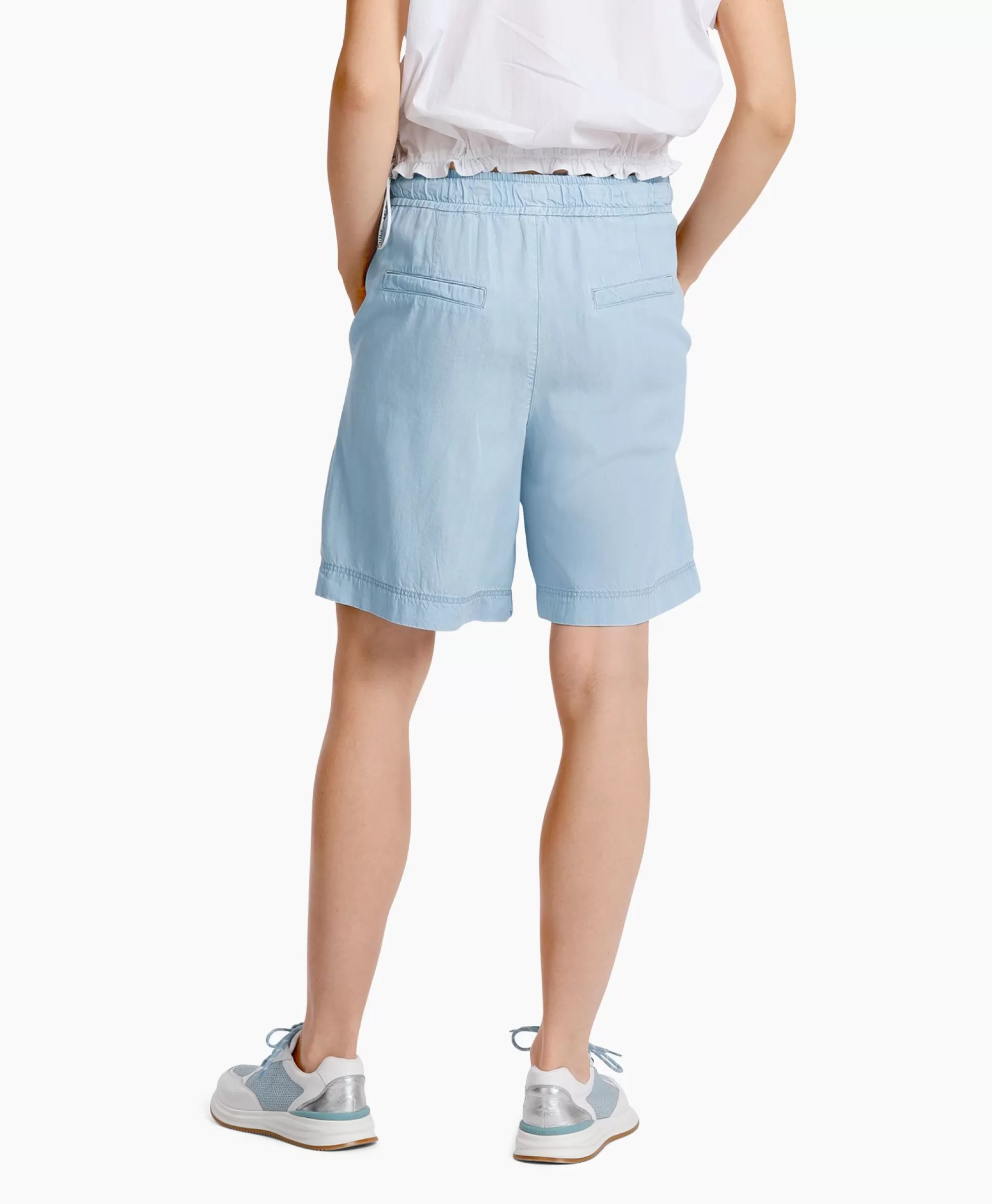 Broeken*Marc Cain Pants Short Wp 83.03 D63 Licht Blauw