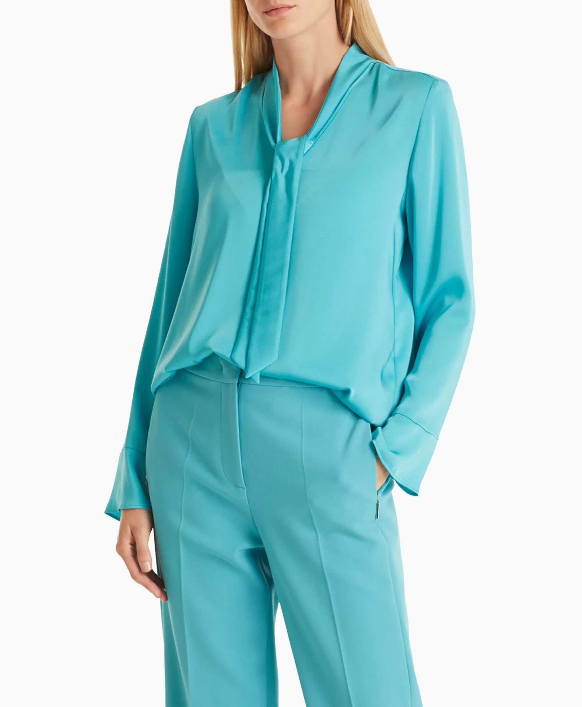 Blouses*Marccain Collectie Blouse Wc 51.17 W08 Turquoise