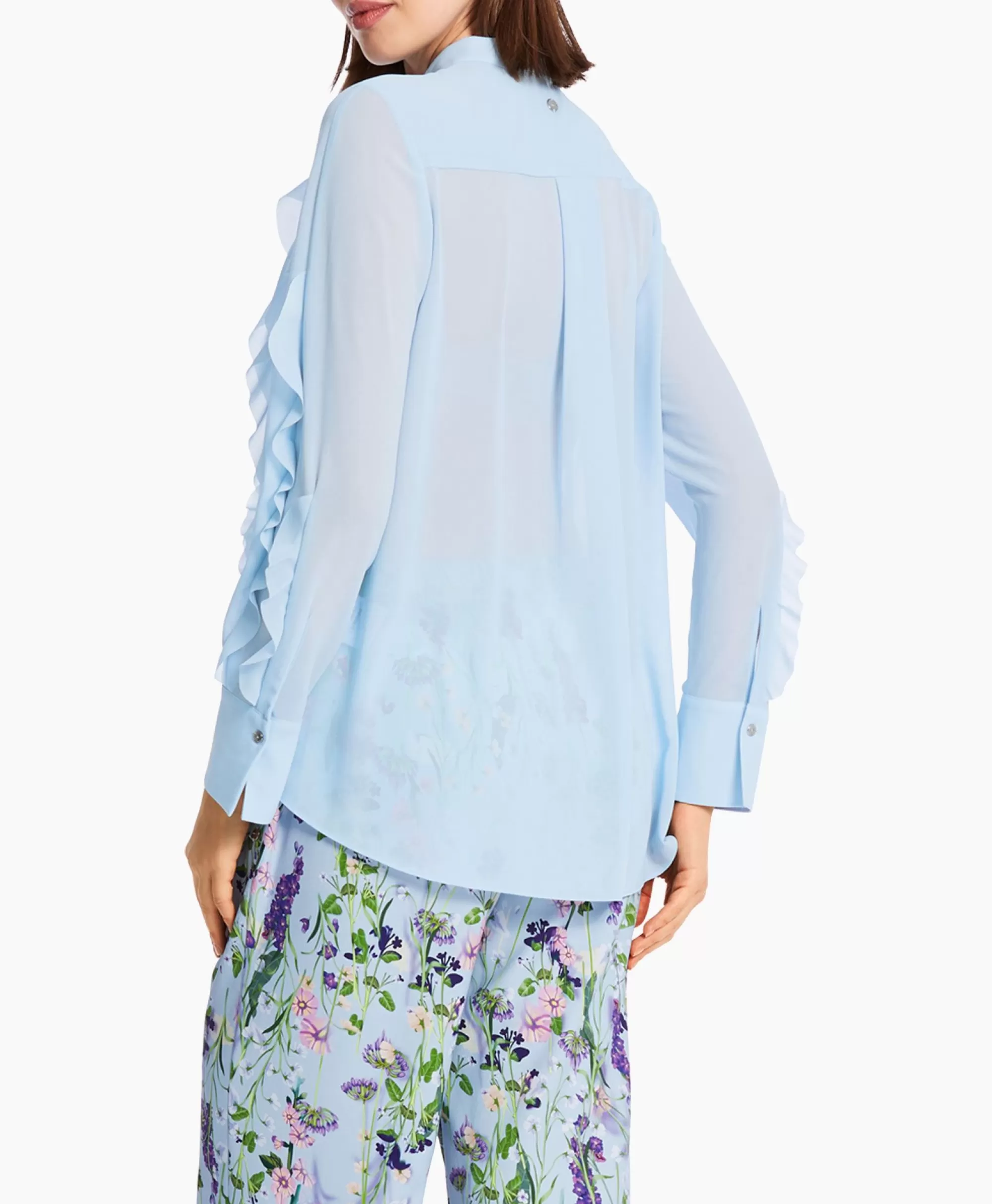 Blouses*Marccain Collectie Blouse Wc 51.27 W44 Licht Blauw