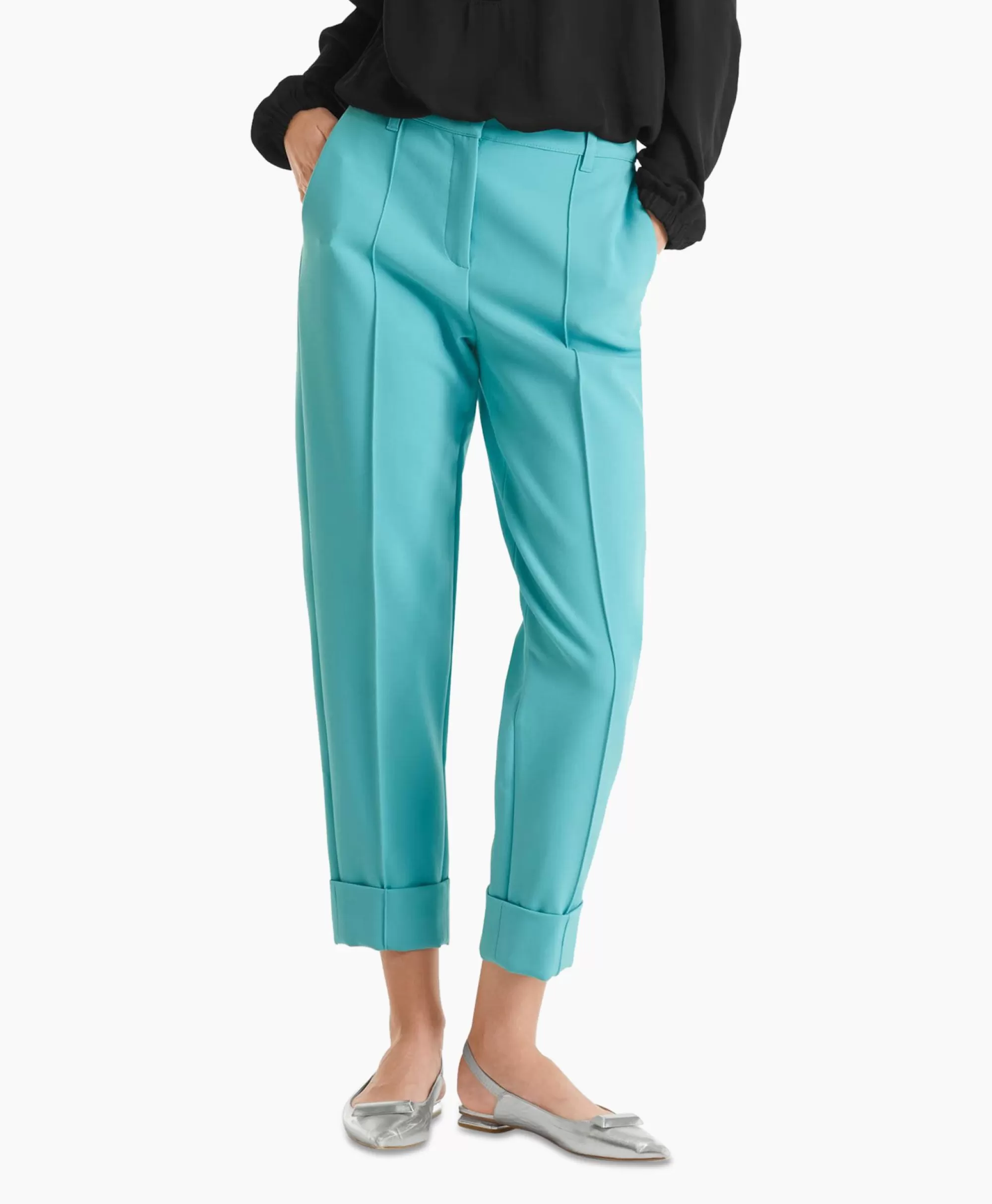 Broeken*Marccain Collectie Broek Wc 81.13 W22 Turquoise