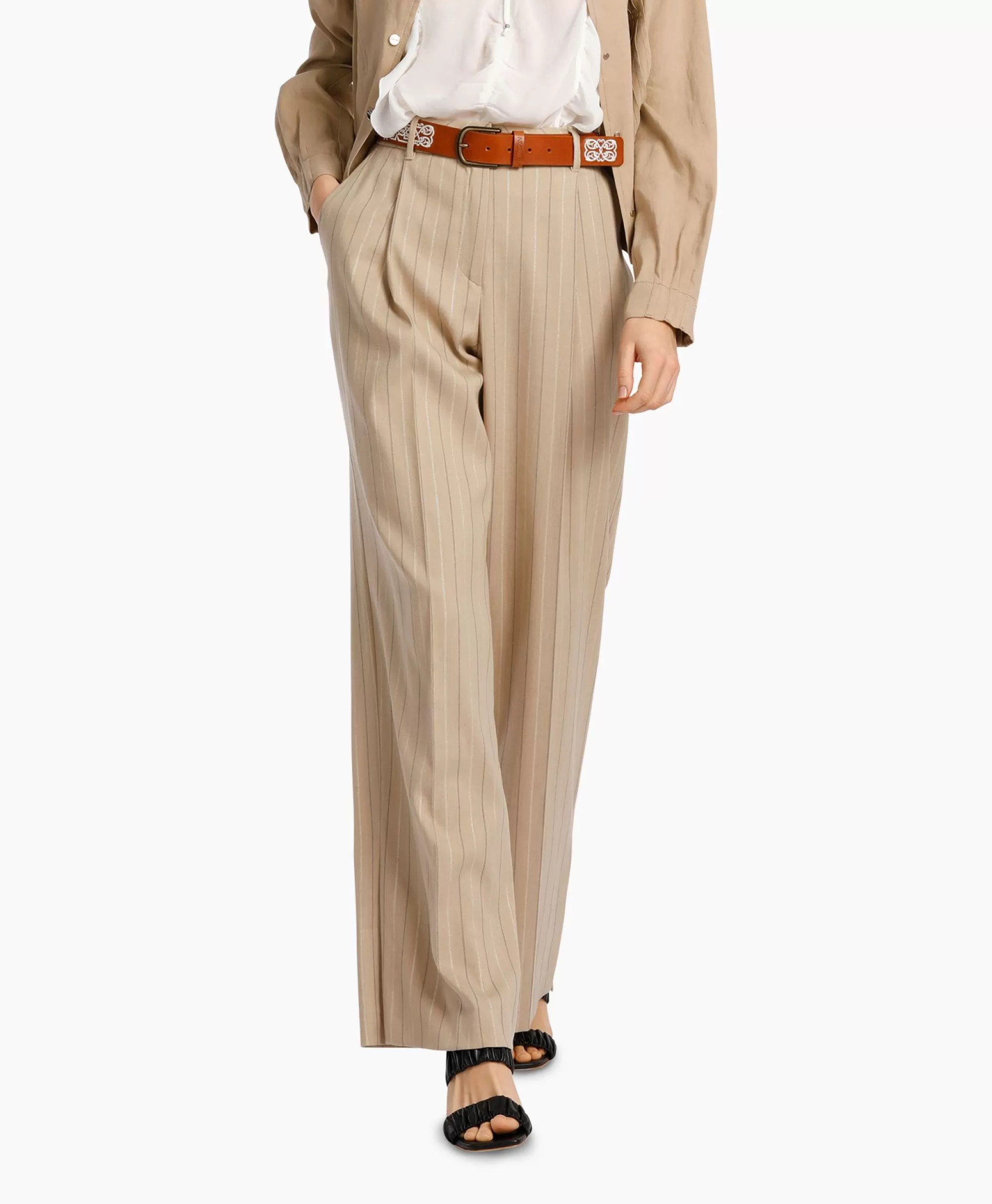 Broeken*Marccain Collectie Broek Wc 81.53 W61 Beige