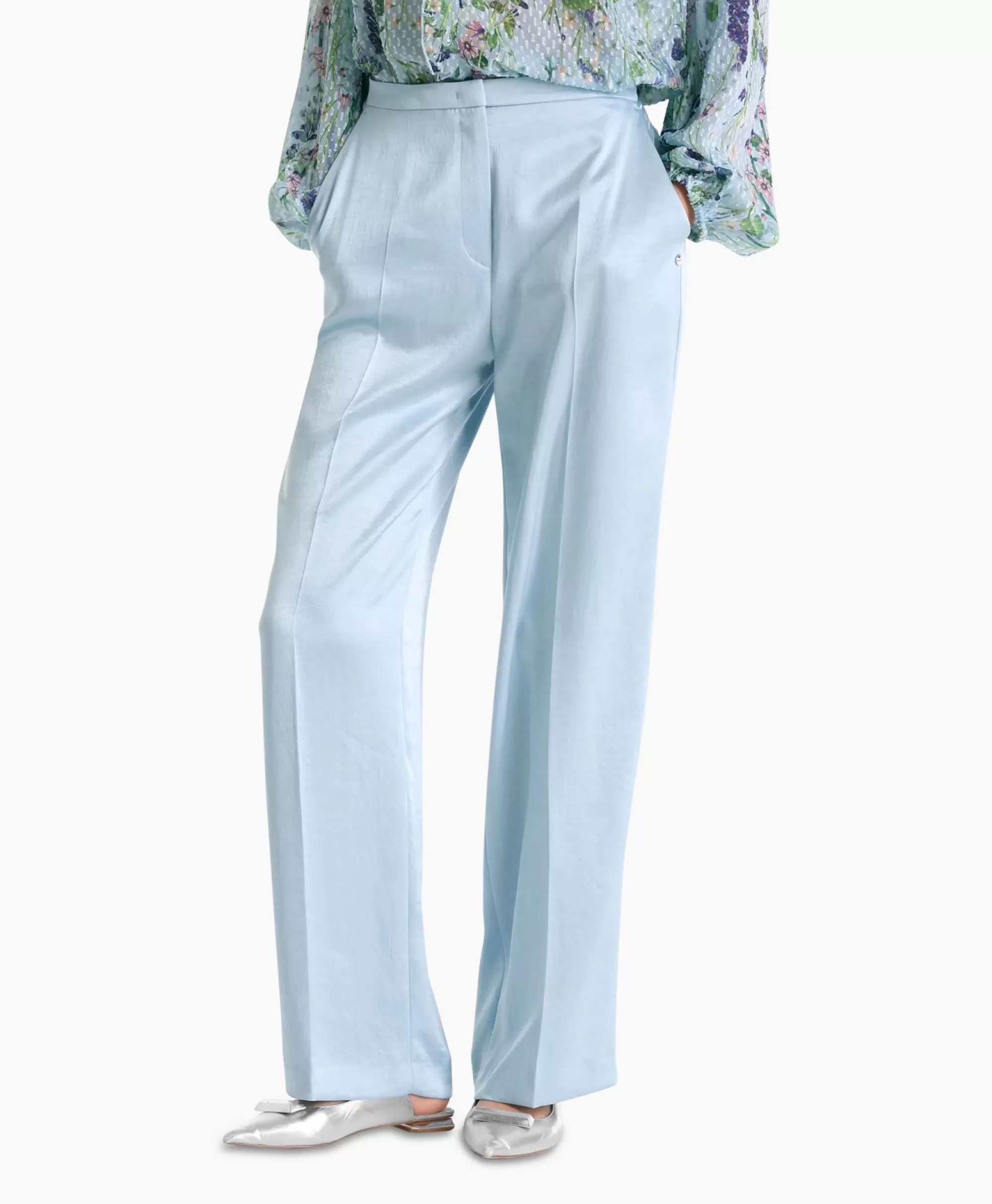 Broeken*Marccain Collectie Broek Wc 81.63 W46 Licht Blauw