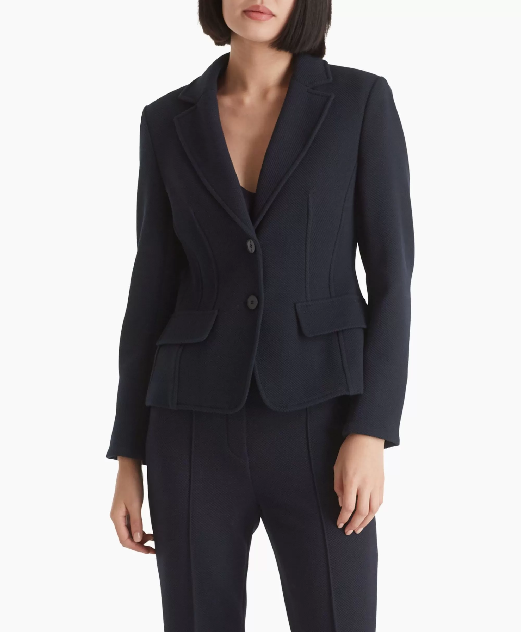 Blazers*Marccain Collectie Jasje Wc 34.11 J09 Midden Blauw