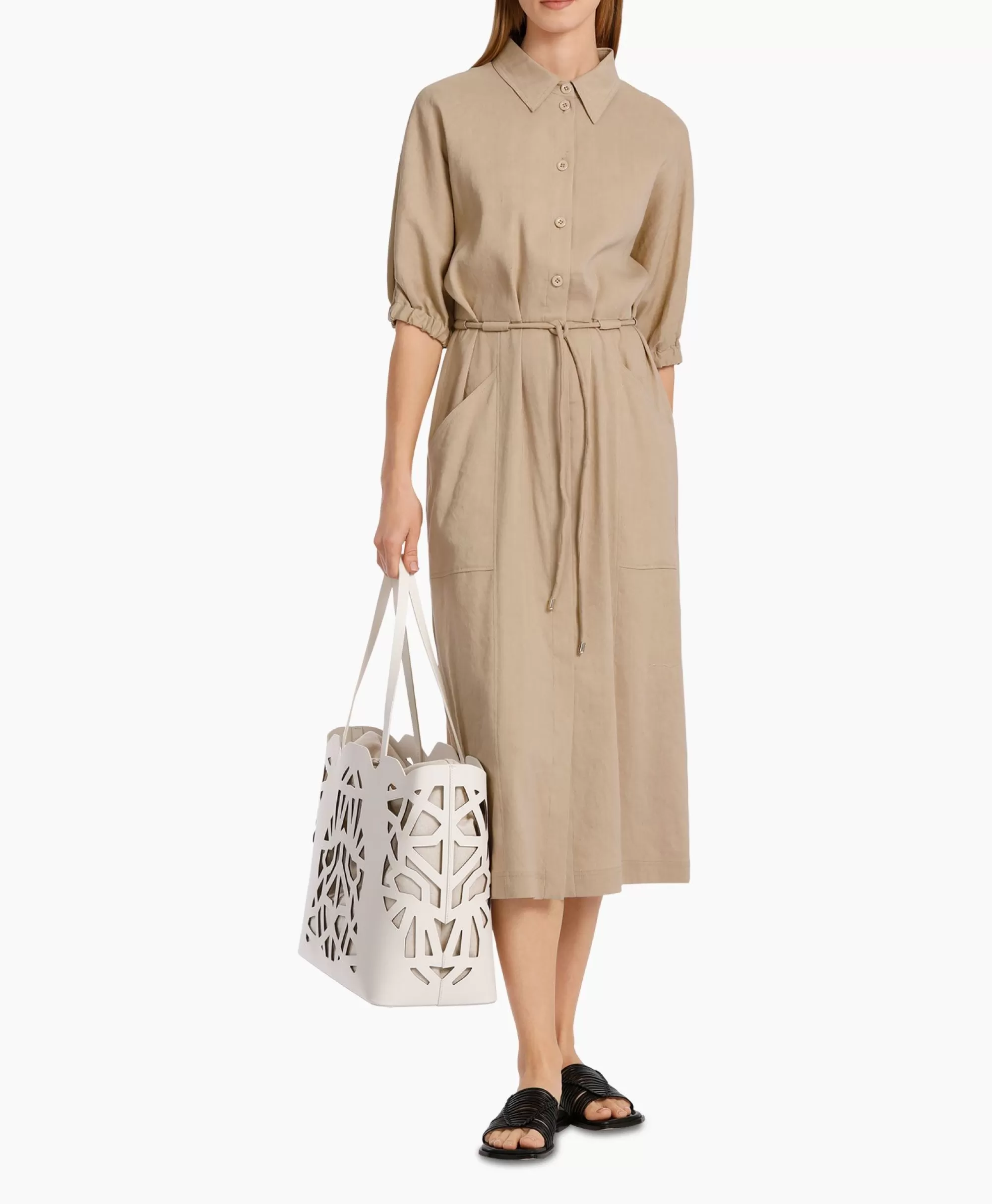 Bruiloftskleding*Marccain Collectie Jurk Wc 21.48 W47 Beige