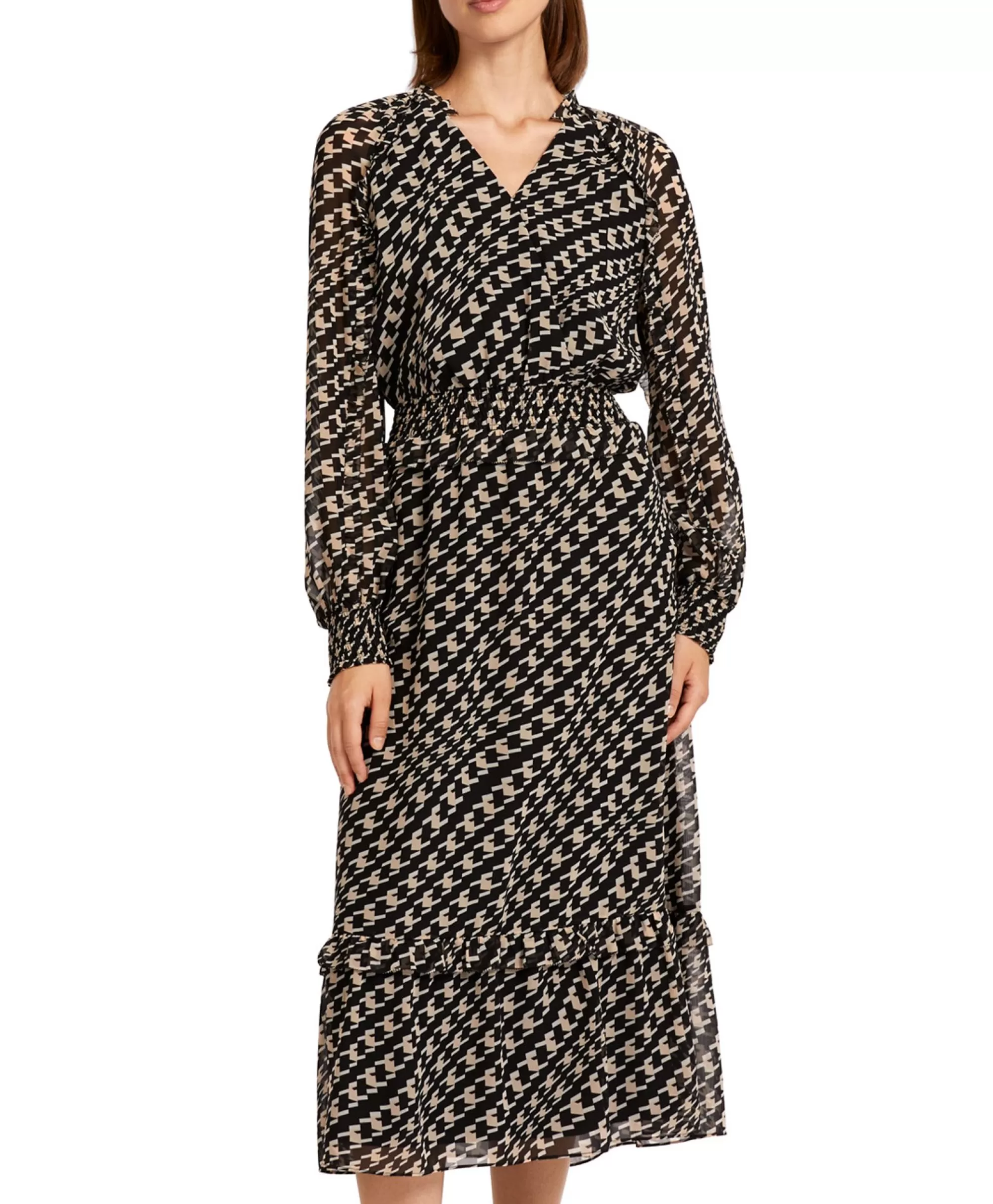 Bruiloftskleding*Marccain Collectie Maxi Jurk Uc 21.12 W41 Zwart