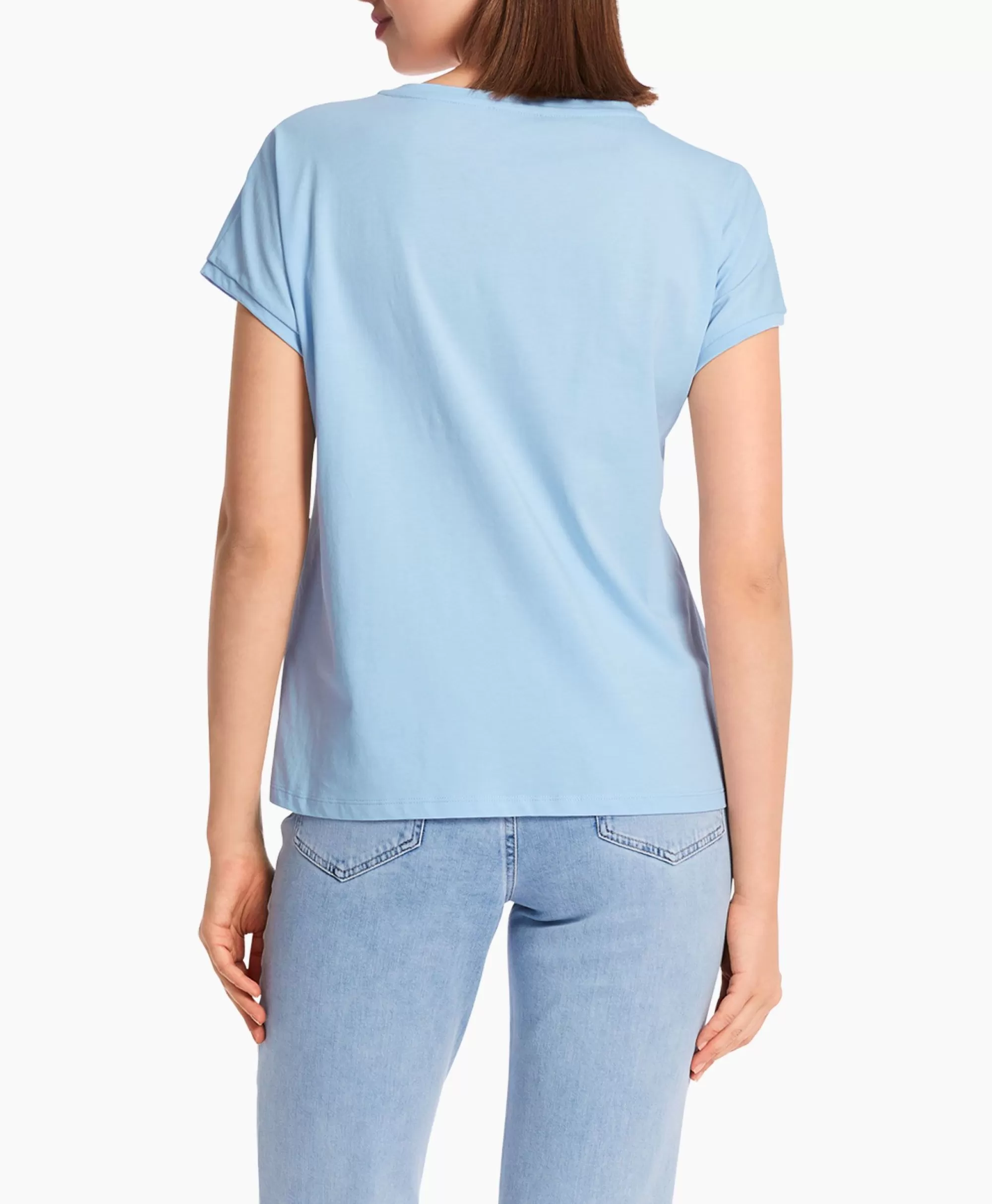 T-Shirts & Tops*Marccain Collectie T-Shirt Wc 48.46 J36 Licht Blauw