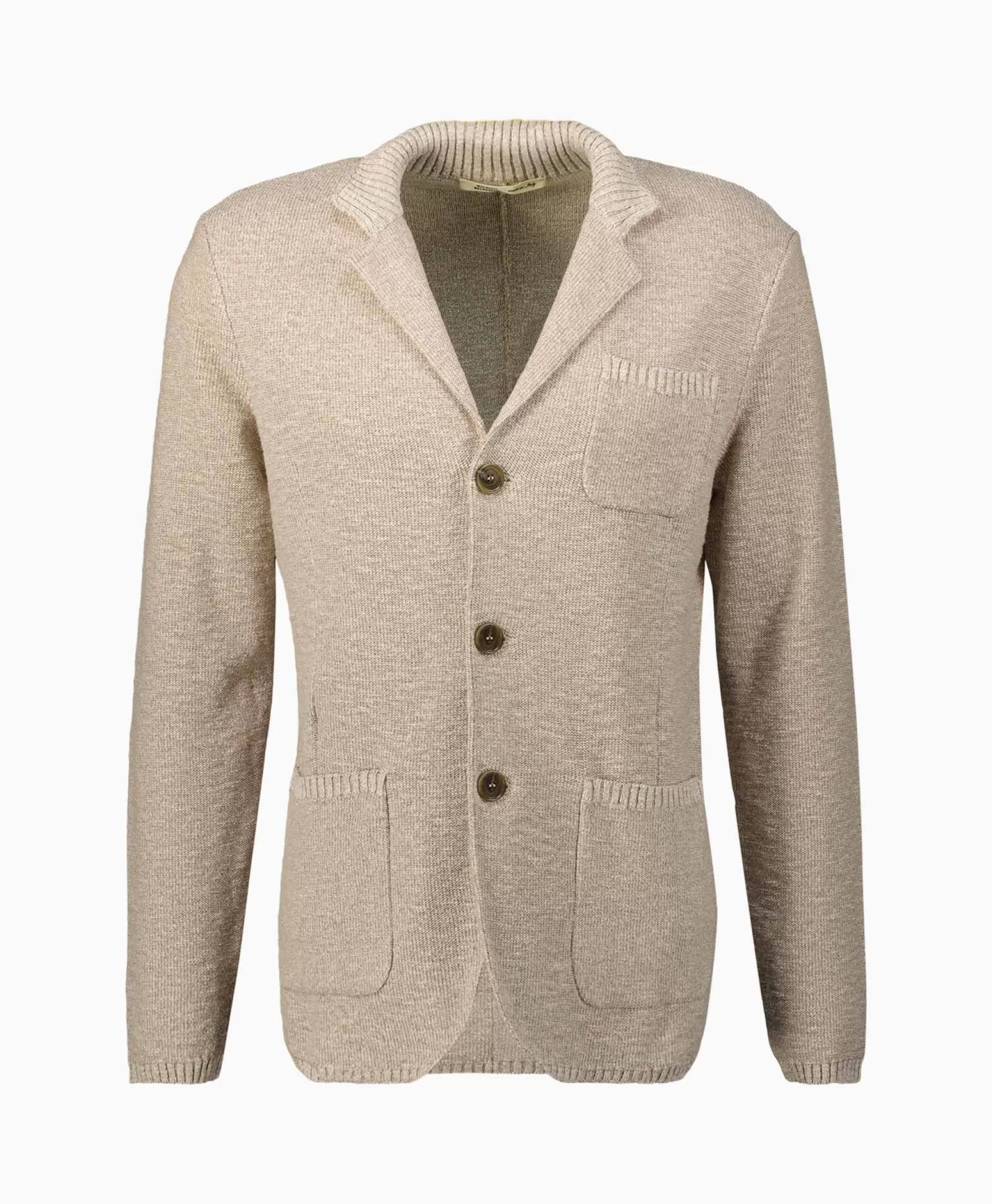 Jassen*Maurizio Baldassari Jack Knit With Rib Details Beige