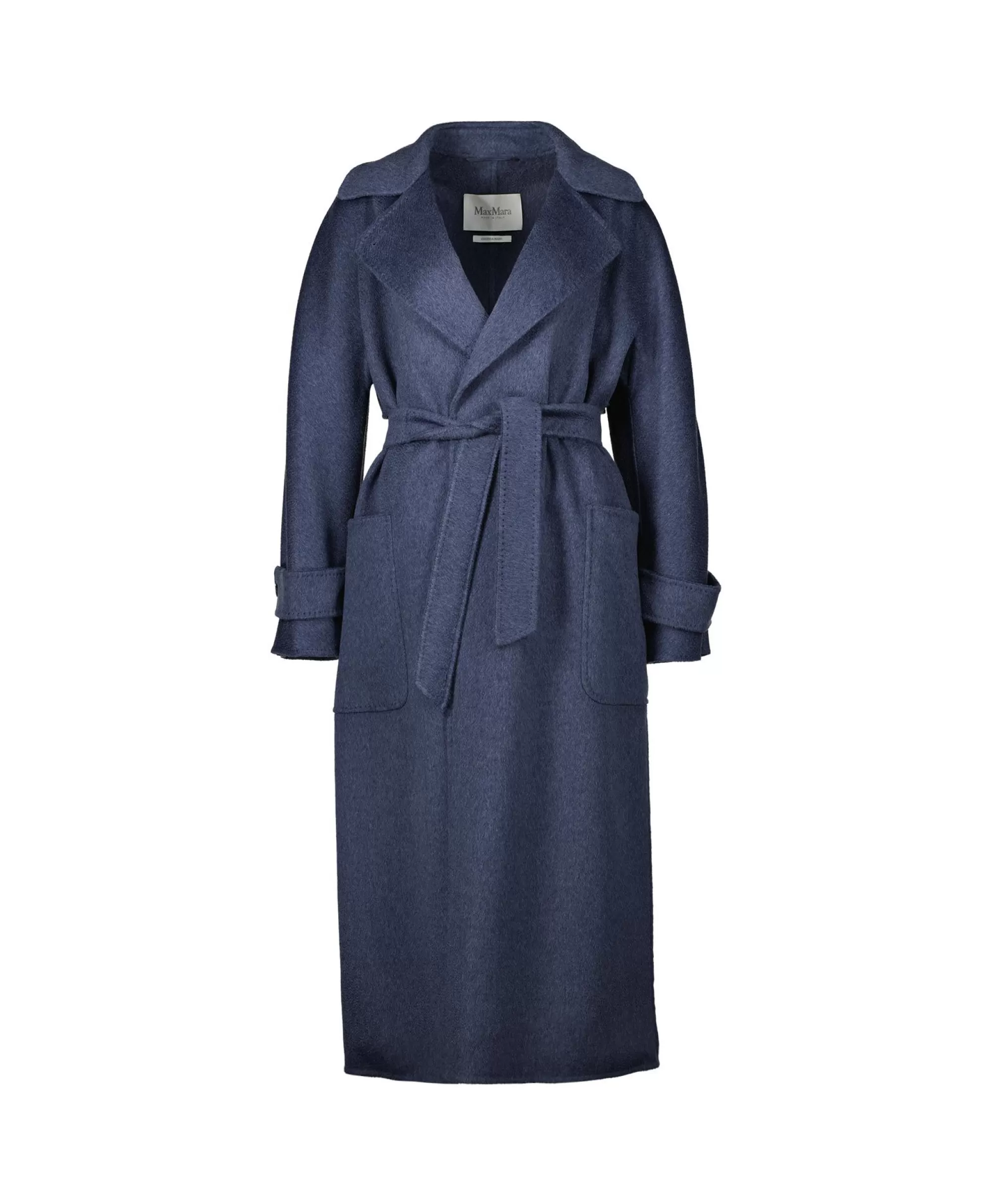 Jassen*Maxmara Jas Mantel 100shmere Midden Blauw