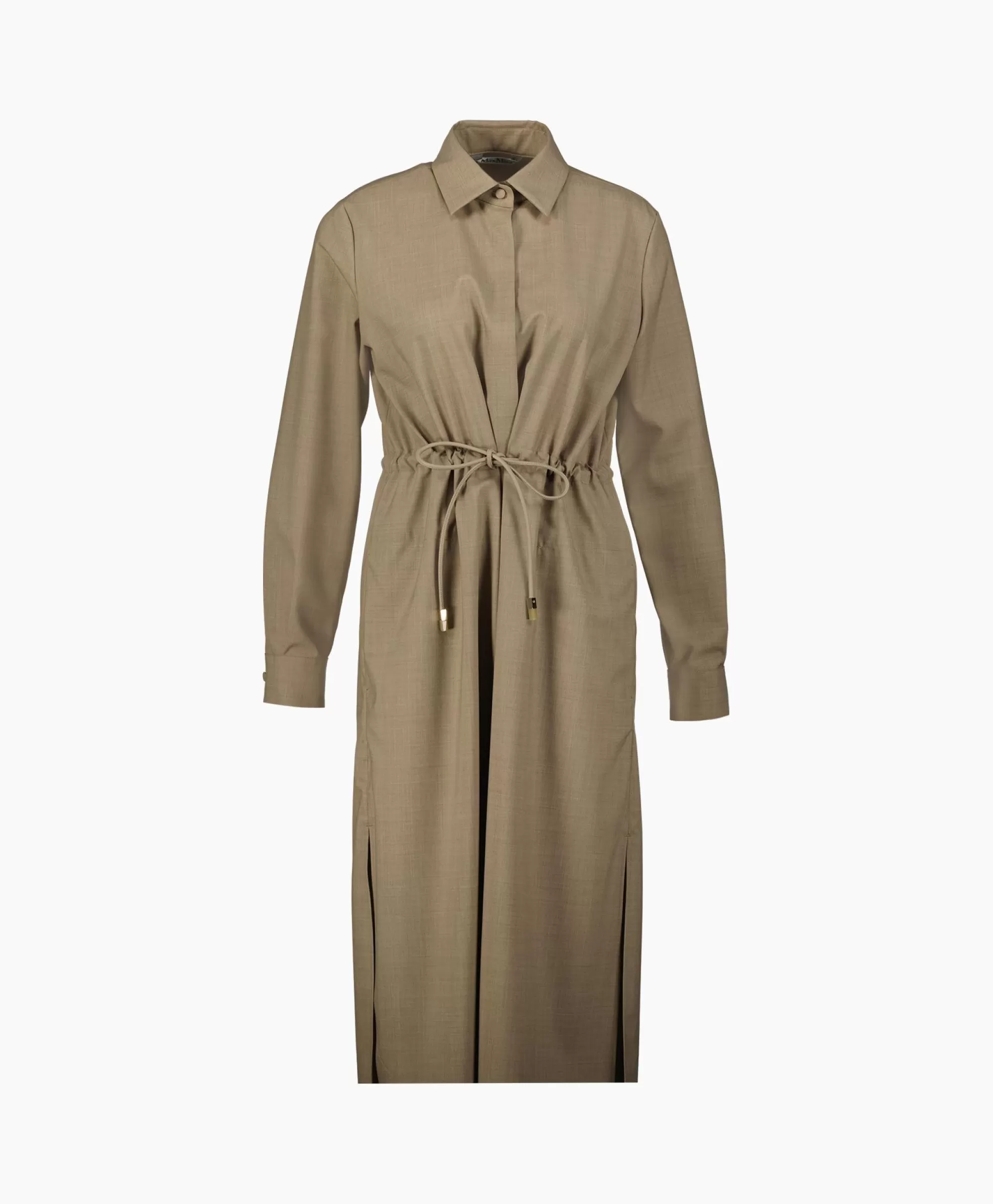 Jurken*Maxmara Maxi Jurk Monia Bruin