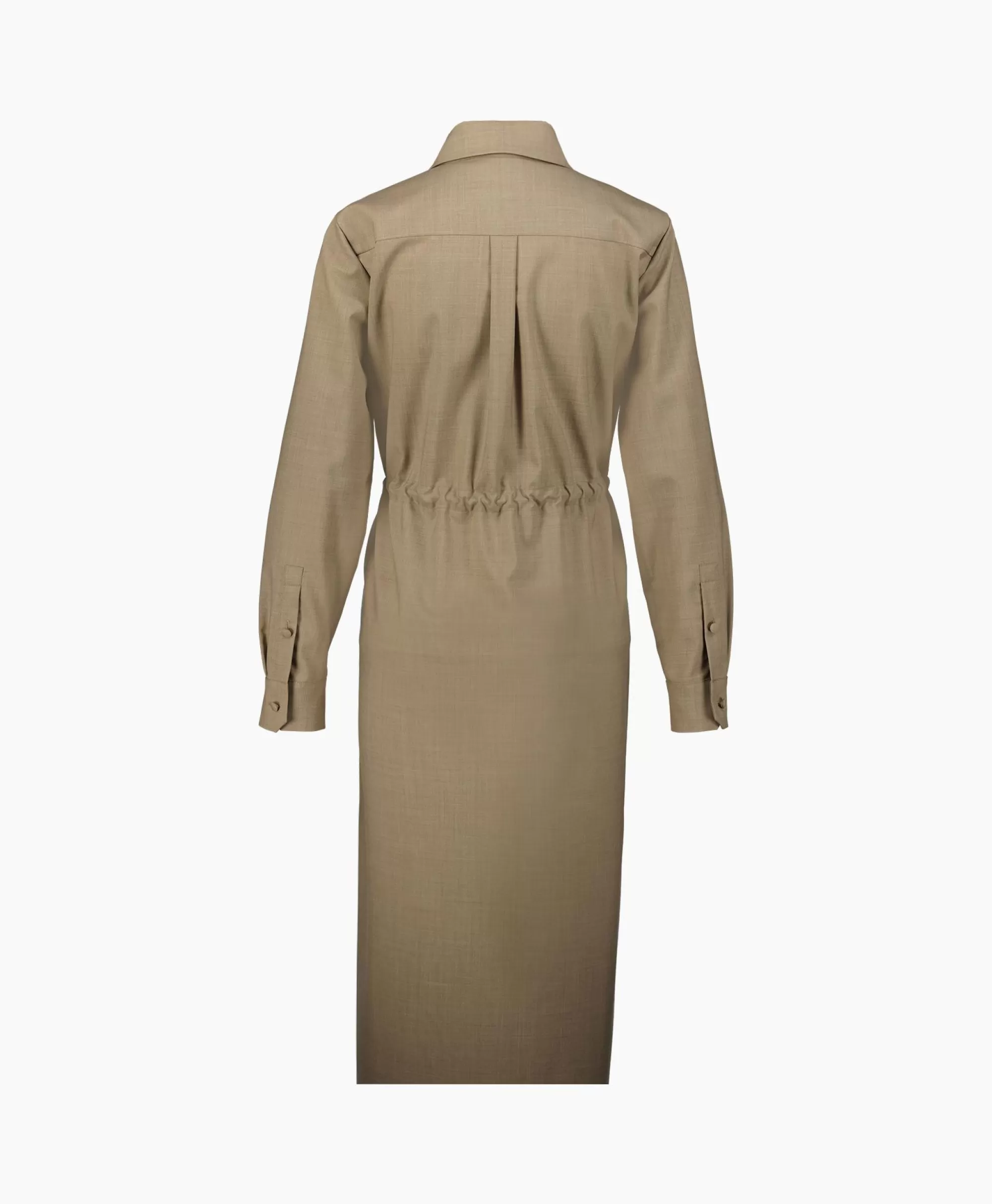 Jurken*Maxmara Maxi Jurk Monia Bruin