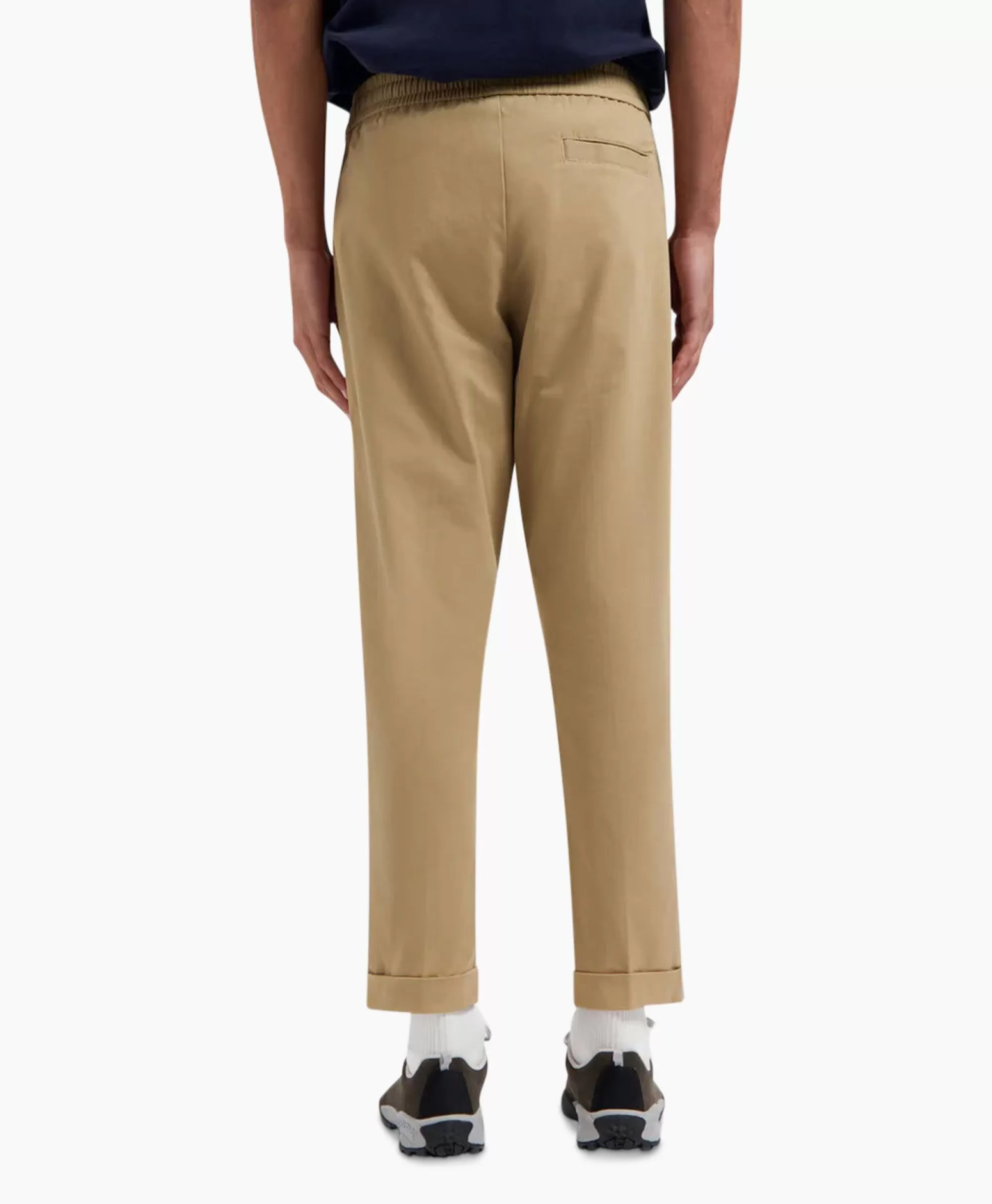 Broeken*Olaf Hussein Pantalon Slim Cotton Khaki