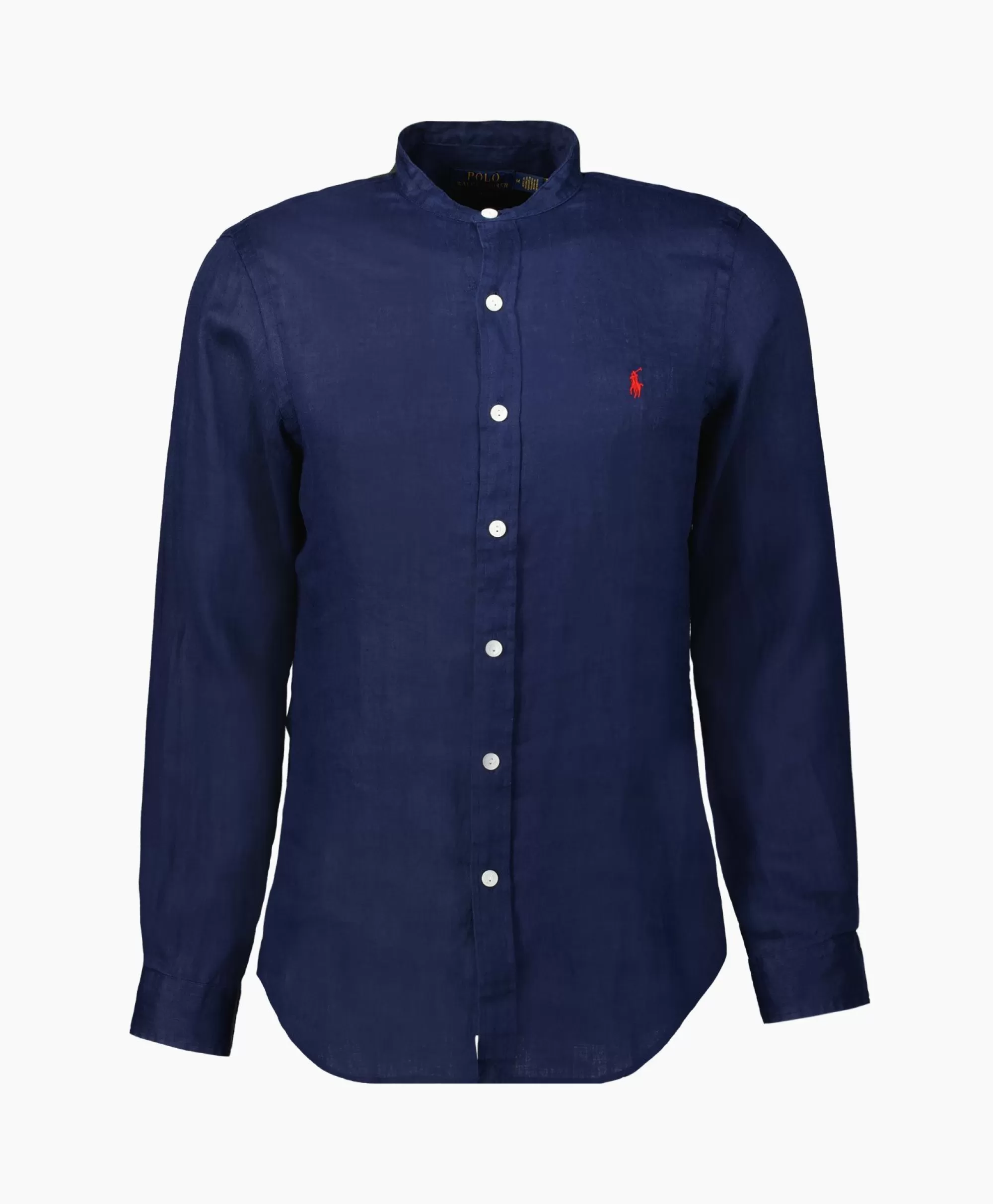 Overhemden*Ralph Lauren Overhemd Pd Linen Donker Blauw