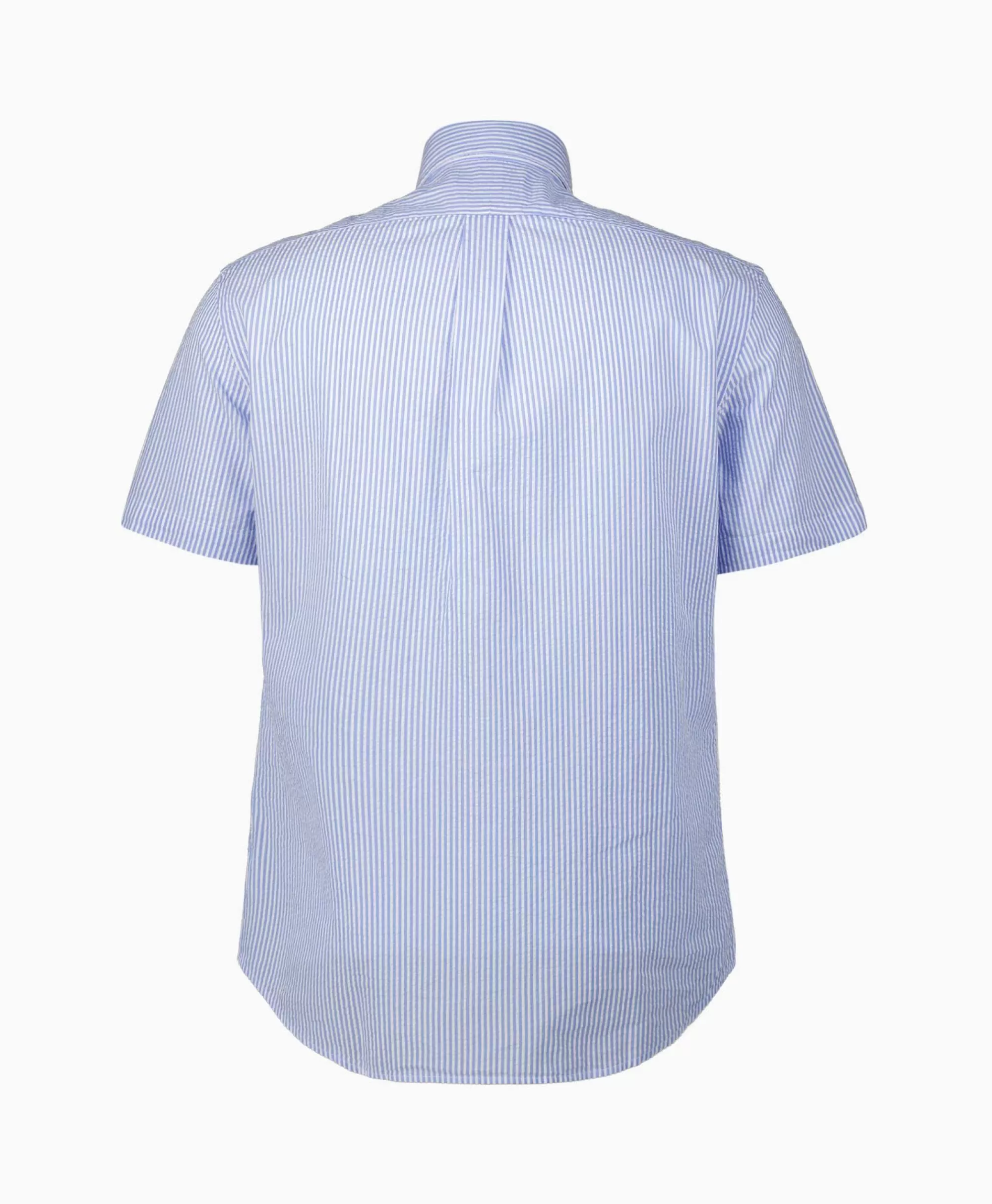 Overhemden*Ralph Lauren Overhemd Seersucker Short Sleeve Licht Blauw