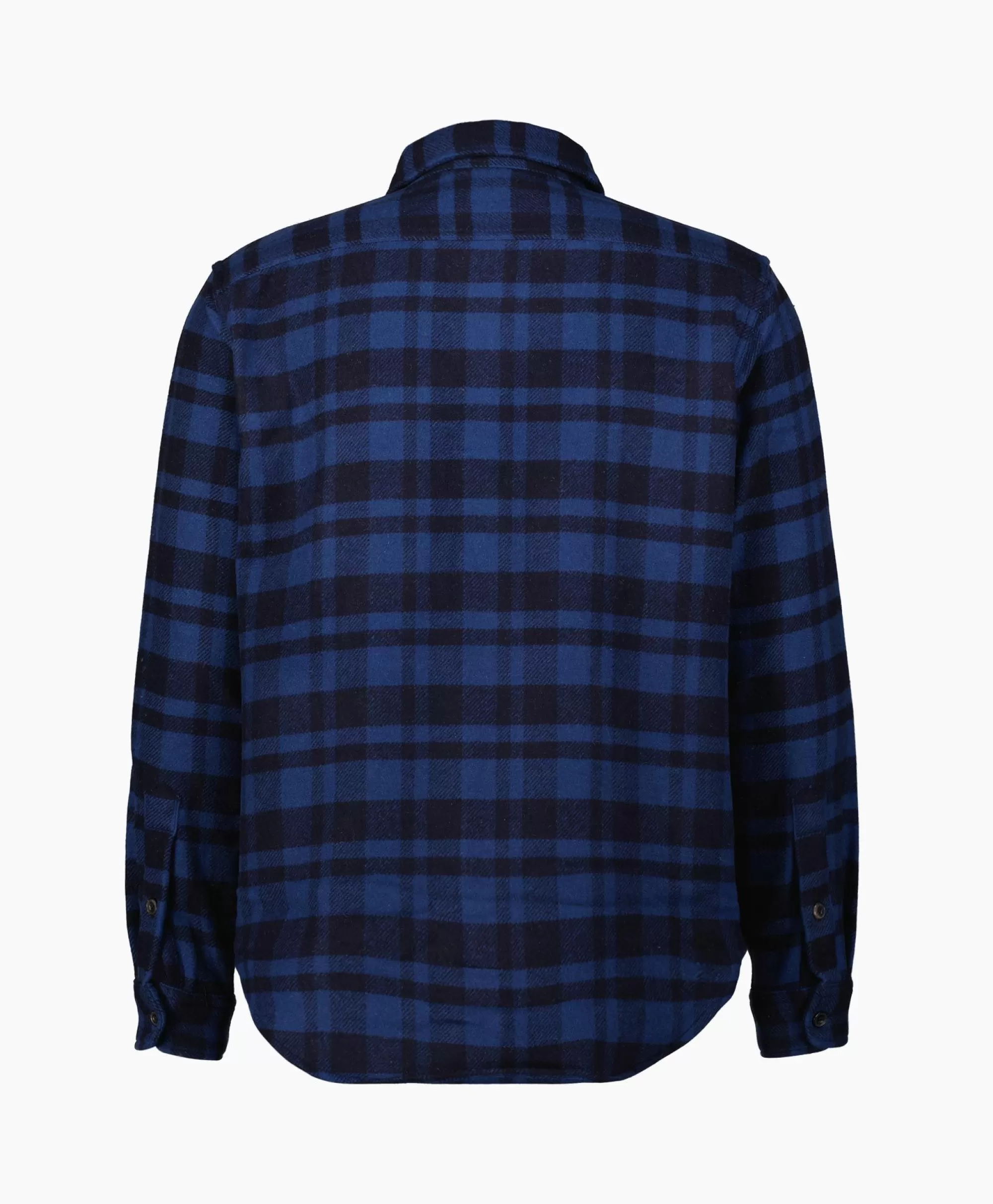 Jassen*Ralph Lauren Overshirt Wool Blend Check Donker Blauw