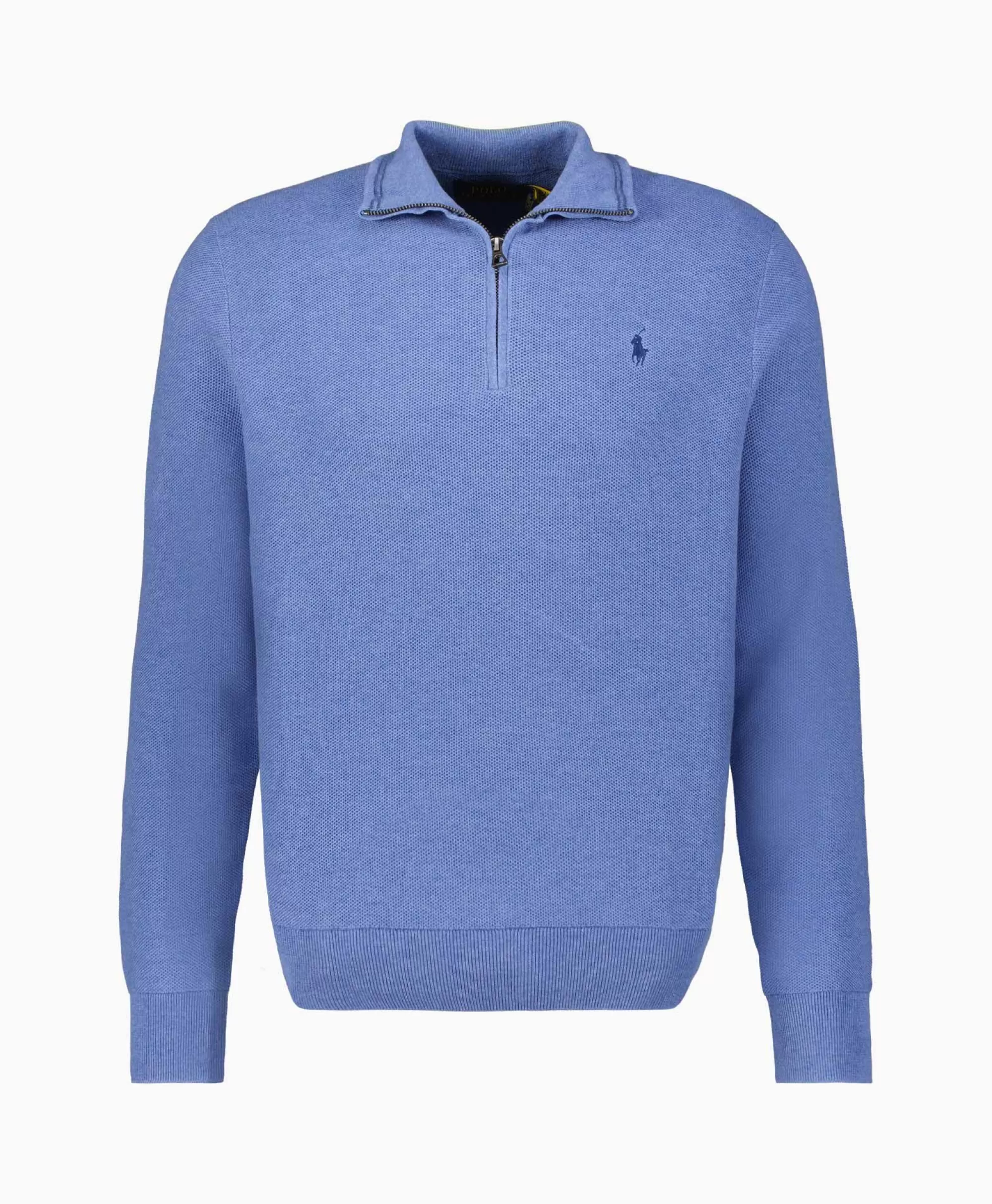 Truien*Ralph Lauren Pullover Quarterzip Cotton Blauw