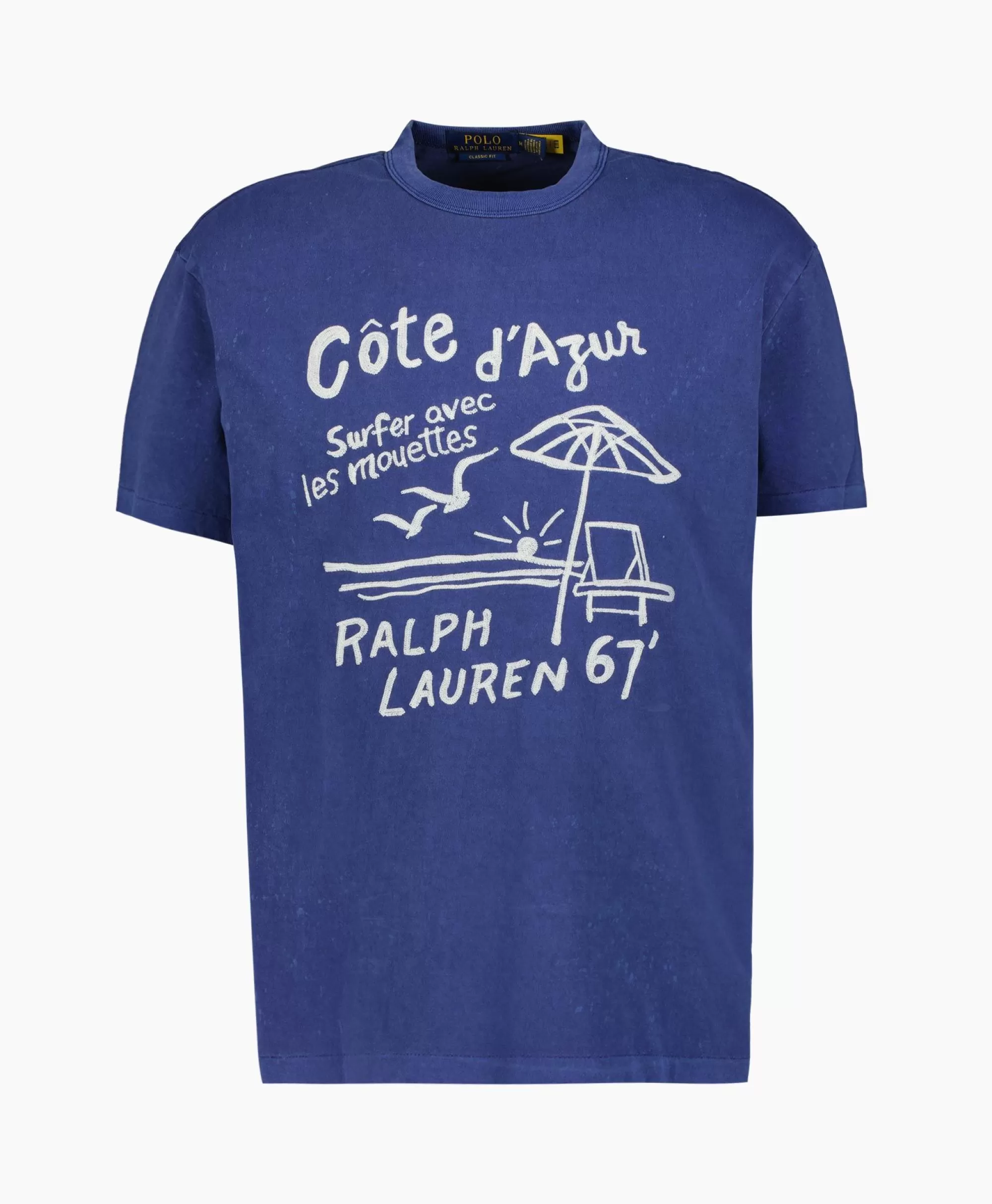 T-Shirts*Ralph Lauren T-Shirt Korte Mouw Short Sleeve Cote D'Azur Petrol