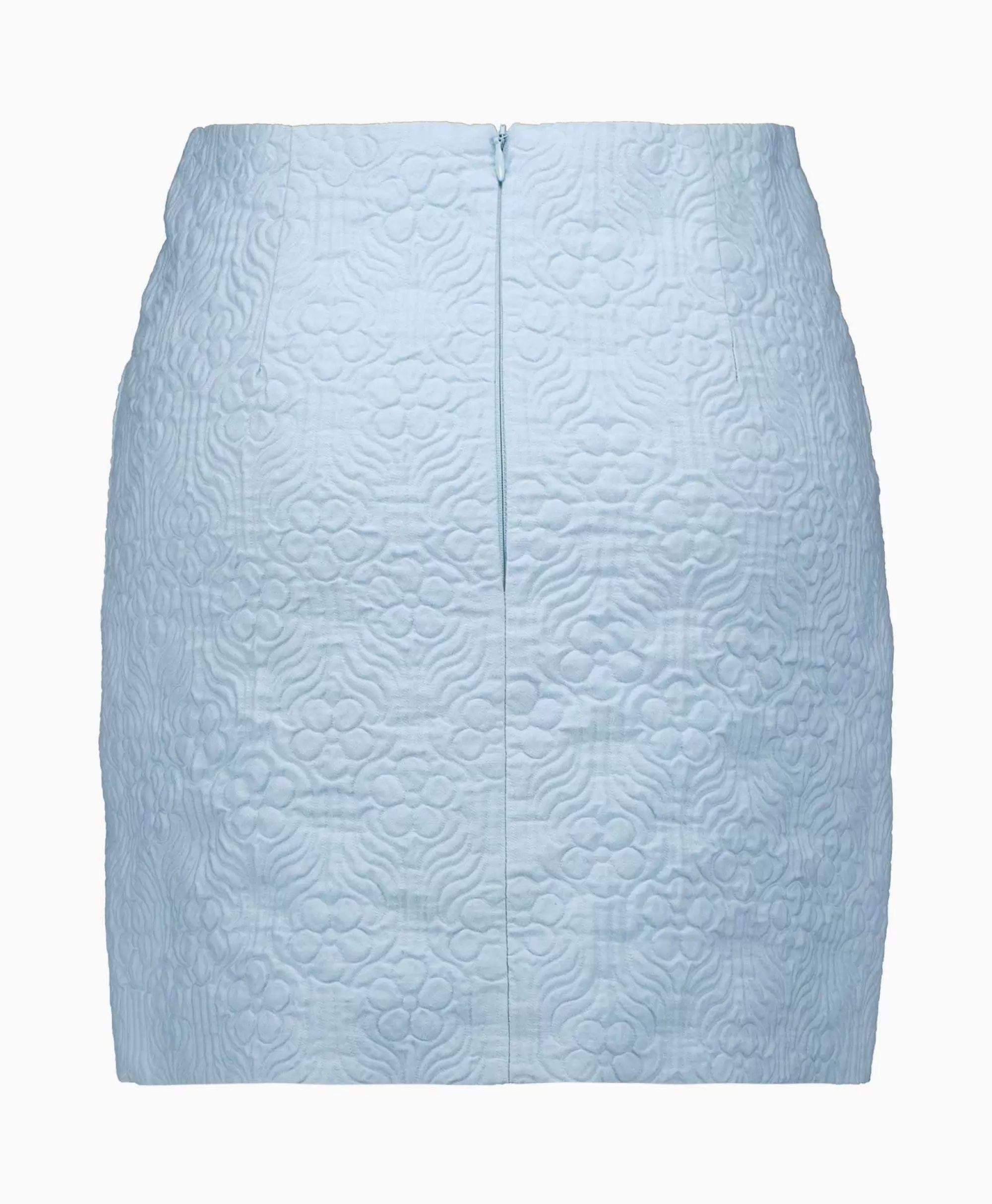 Rokken*Róhe Rohe Minirok Short Jacquard Skirt Blauw