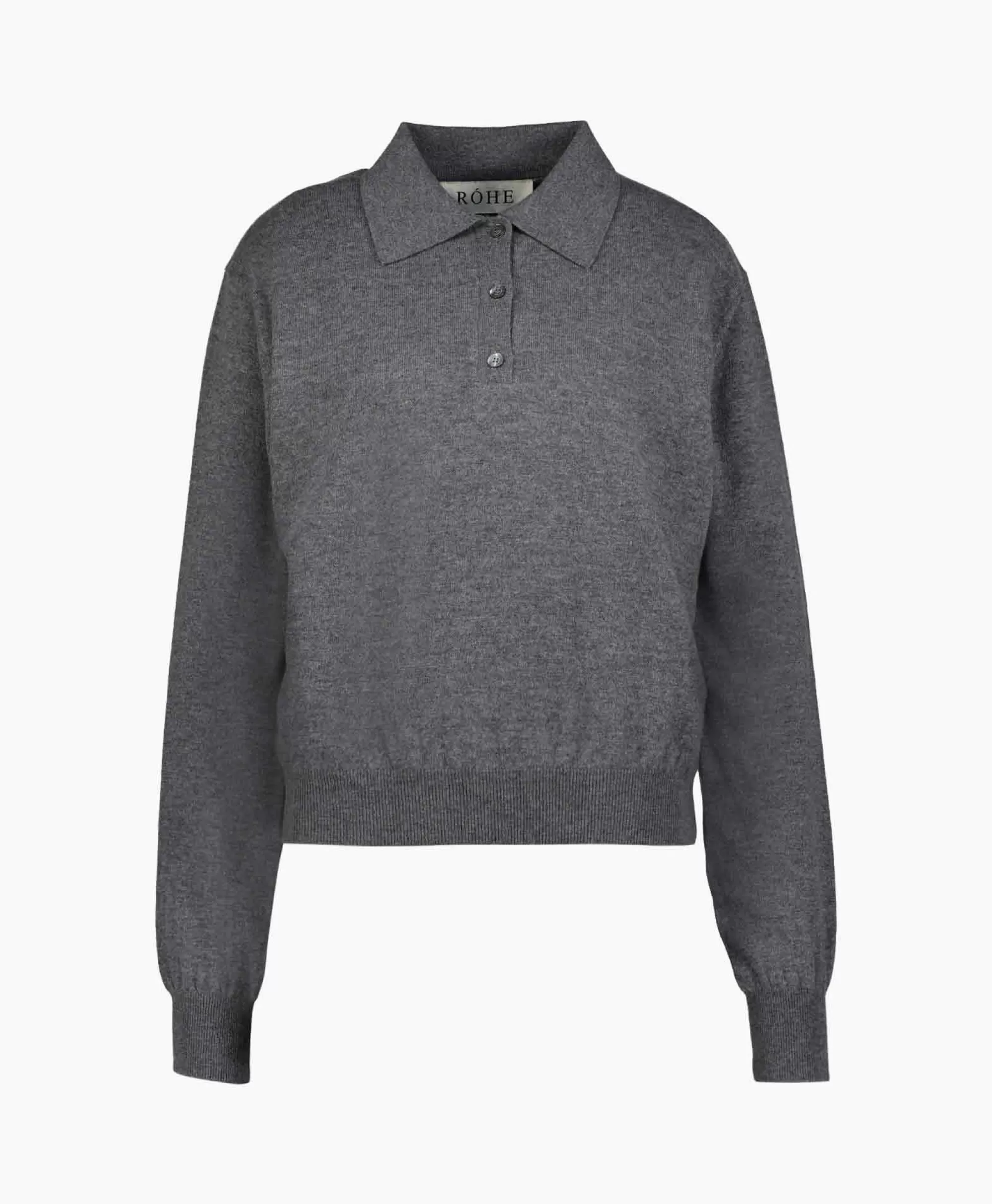 Truien*Róhe Rohe Pullover Wool Cashmere Polo Grijs