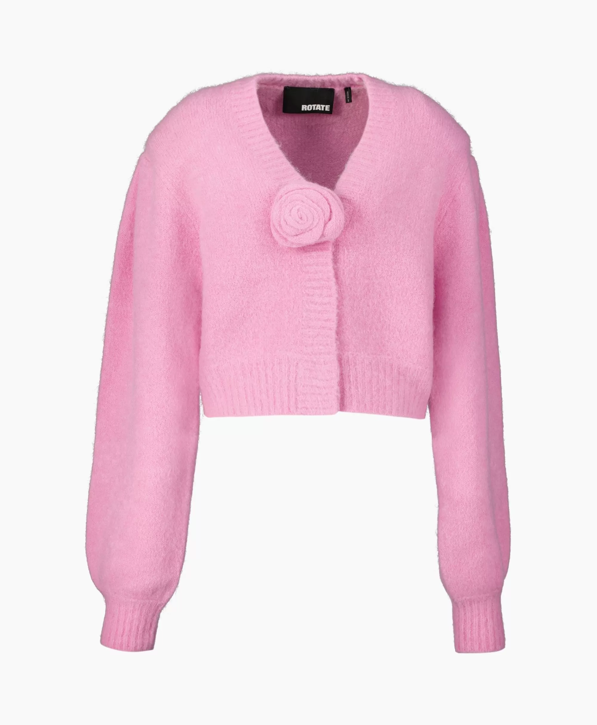 Vesten*Rotate Vest Knit Cropped Pink