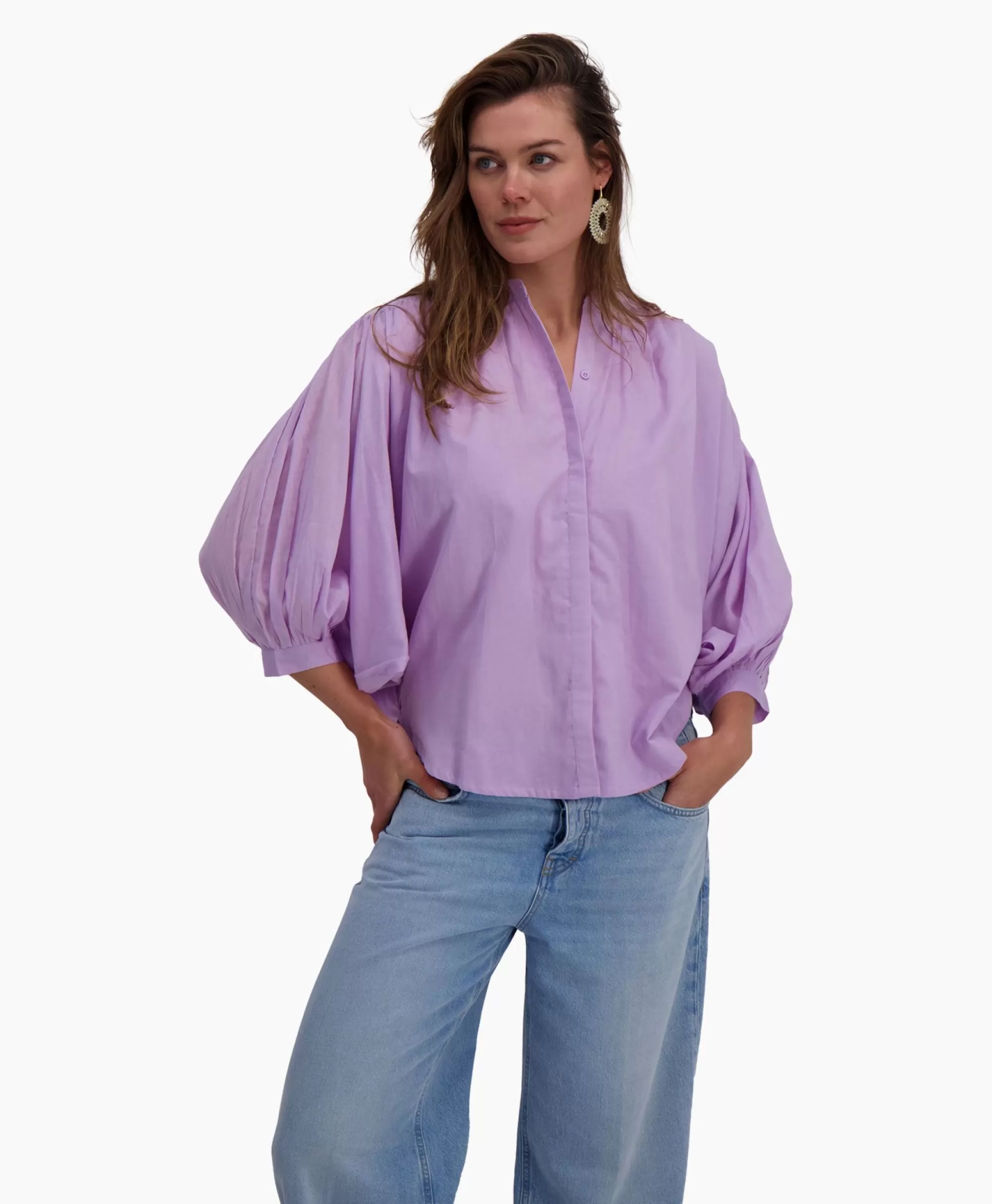 Blouses*Sea Me Happy Blouse Balloon Lila