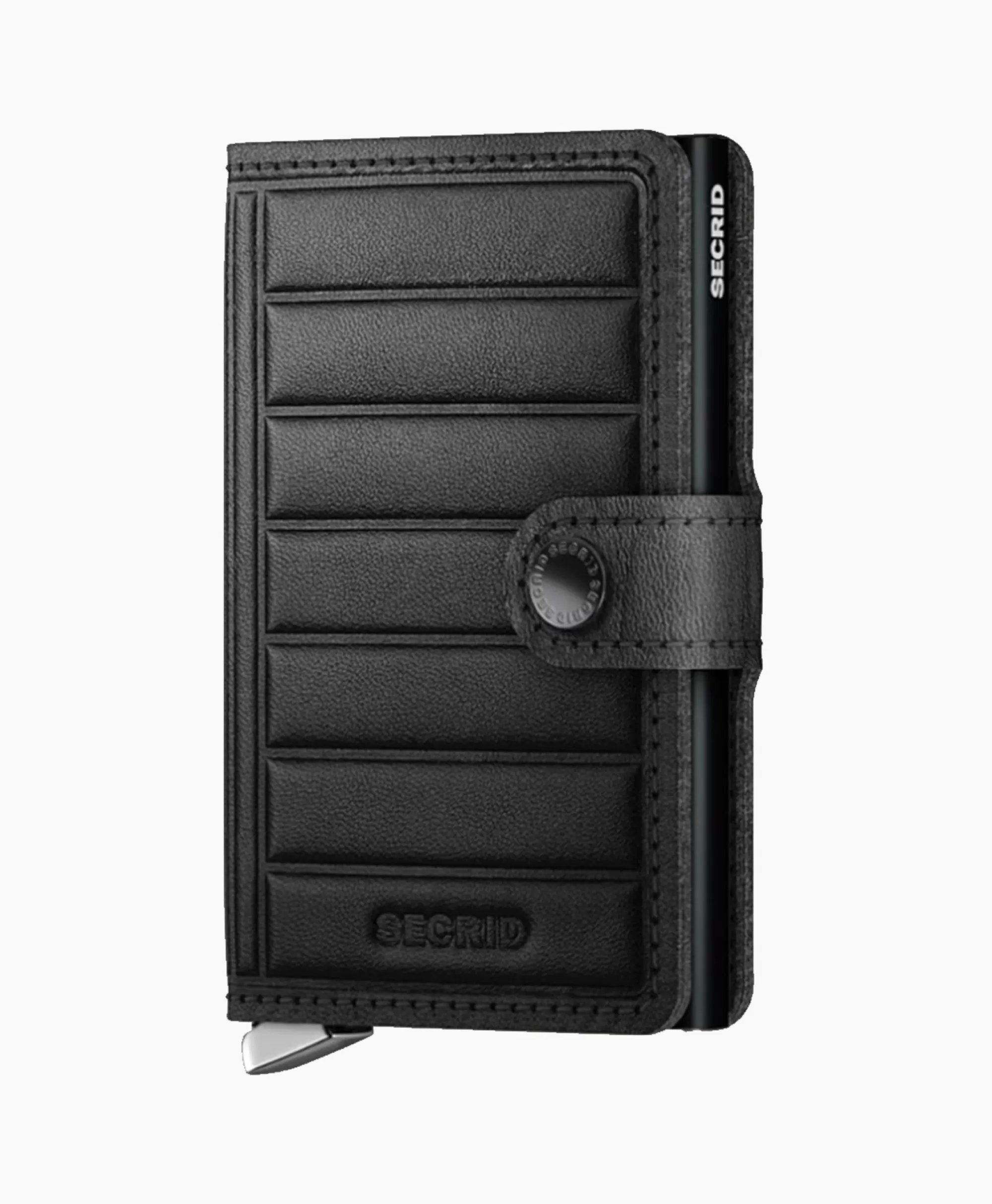 Portemonnees*Secrid Portemonnee Premium Miniwallet Emboss Lines Black Zwart