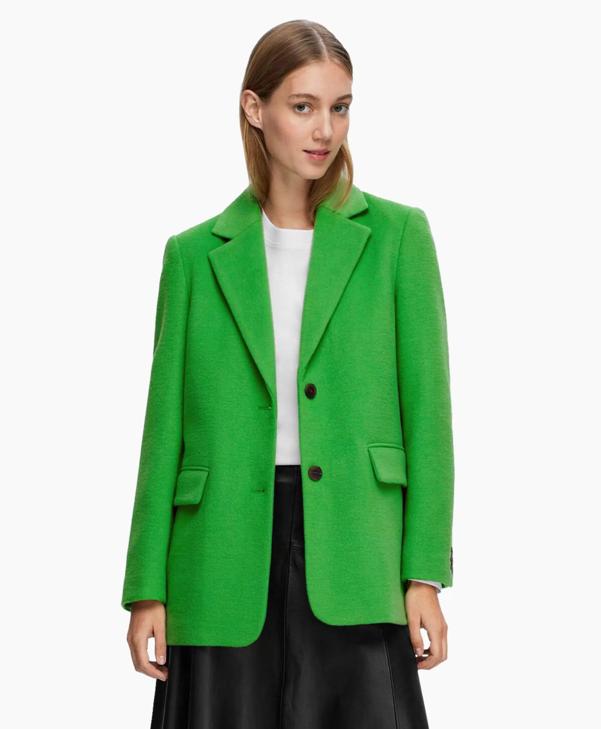 Blazers*Selected Femme Blazer Sasja Wool B Groen