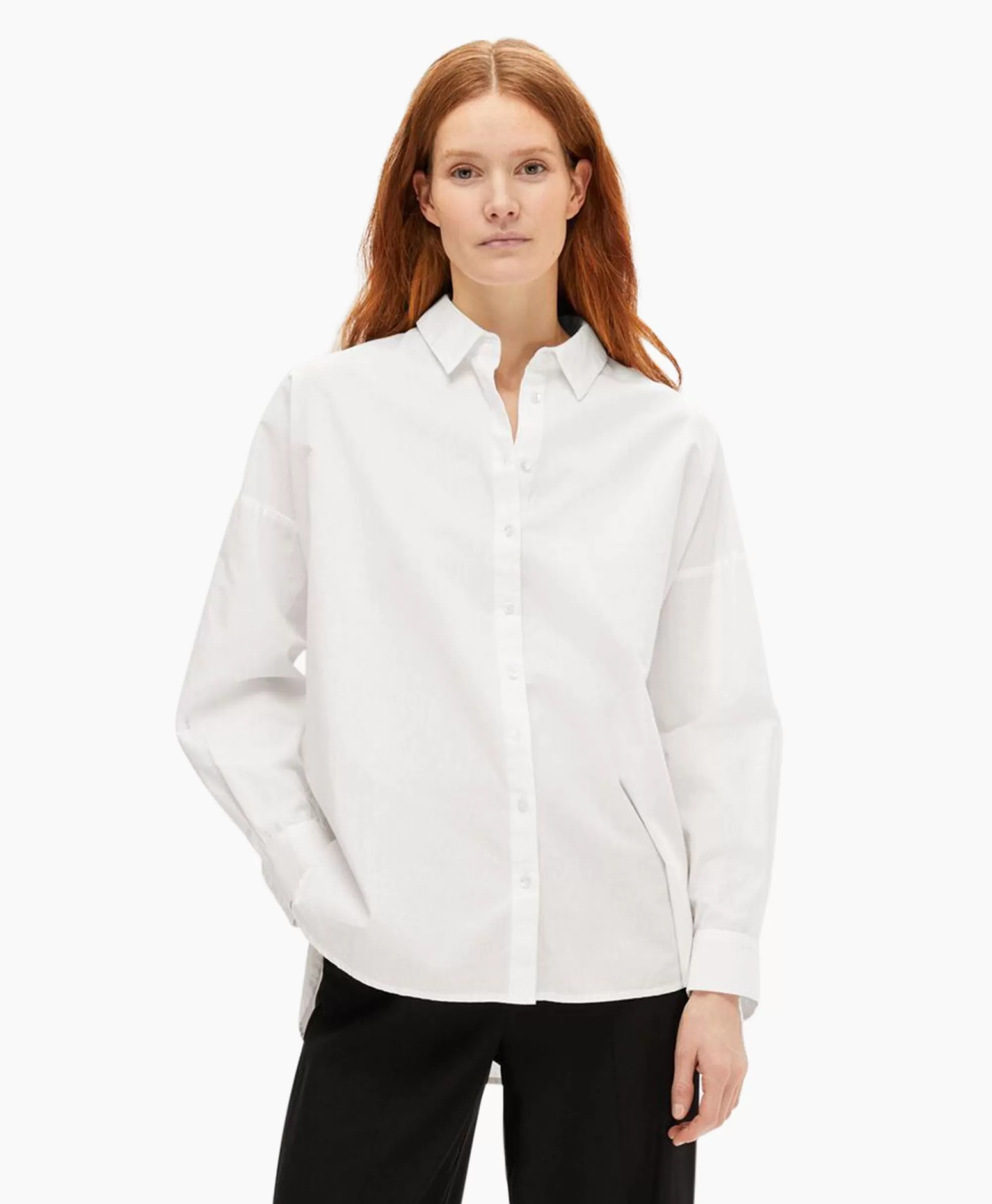 Blouses*Selected Femme Blouse Dina-Sanni Ls Shirt Noos Wit