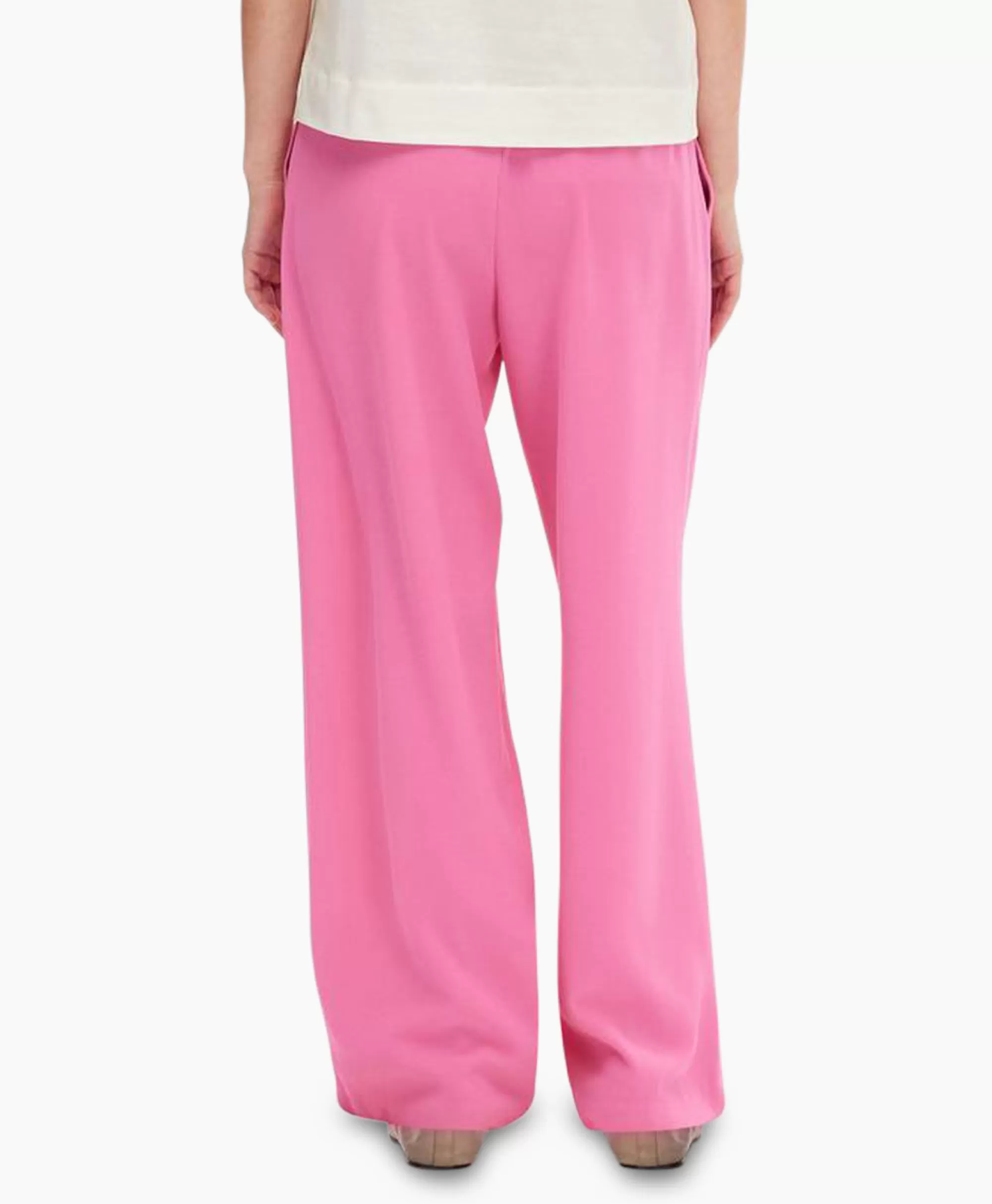 Broeken*Selected Femme Pantalon Tinni-Relaxed Mw Wide Pant N Noo Roze