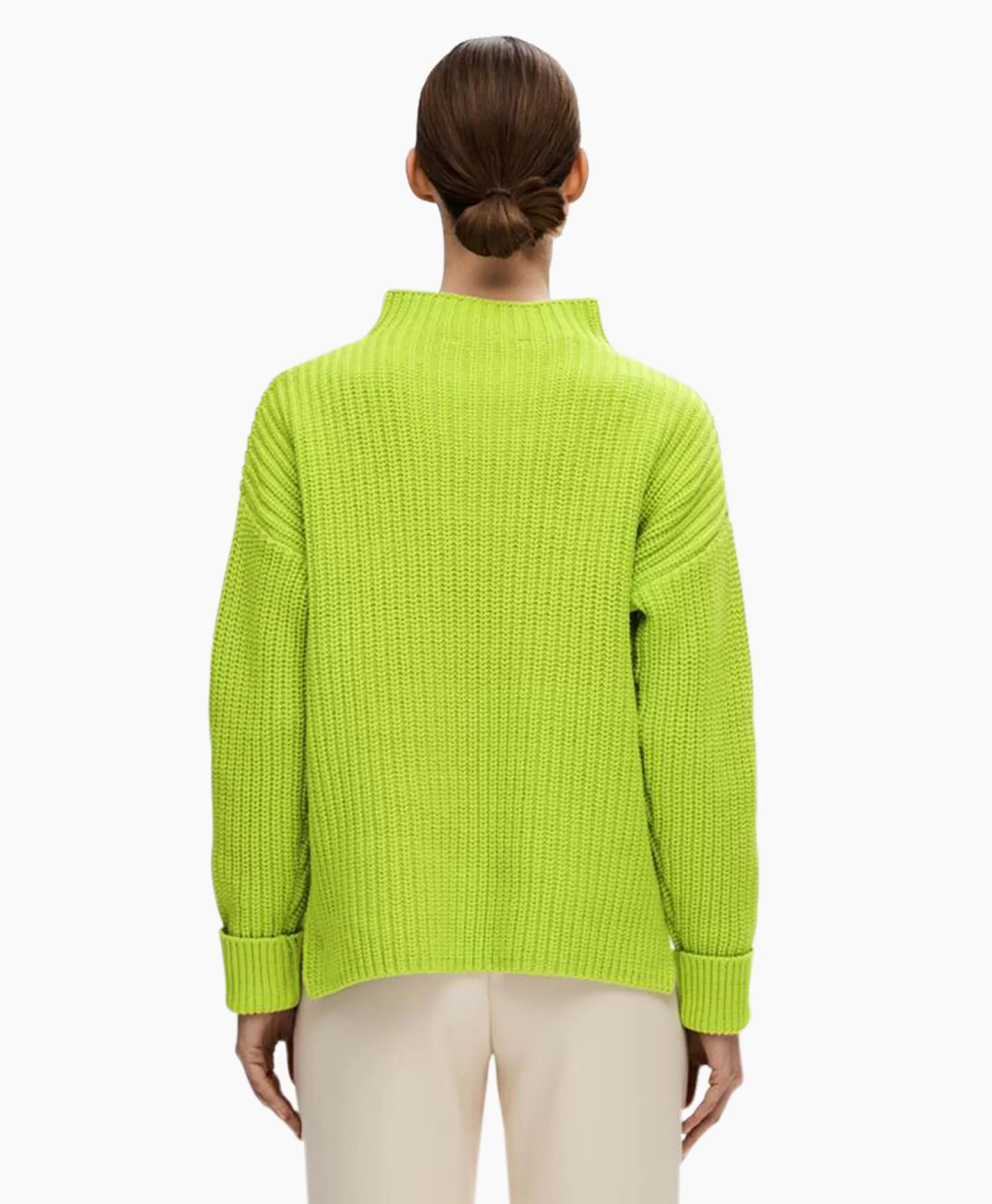 Truien*Selected Femme Pullover Selma Ls Knit Noos Groen