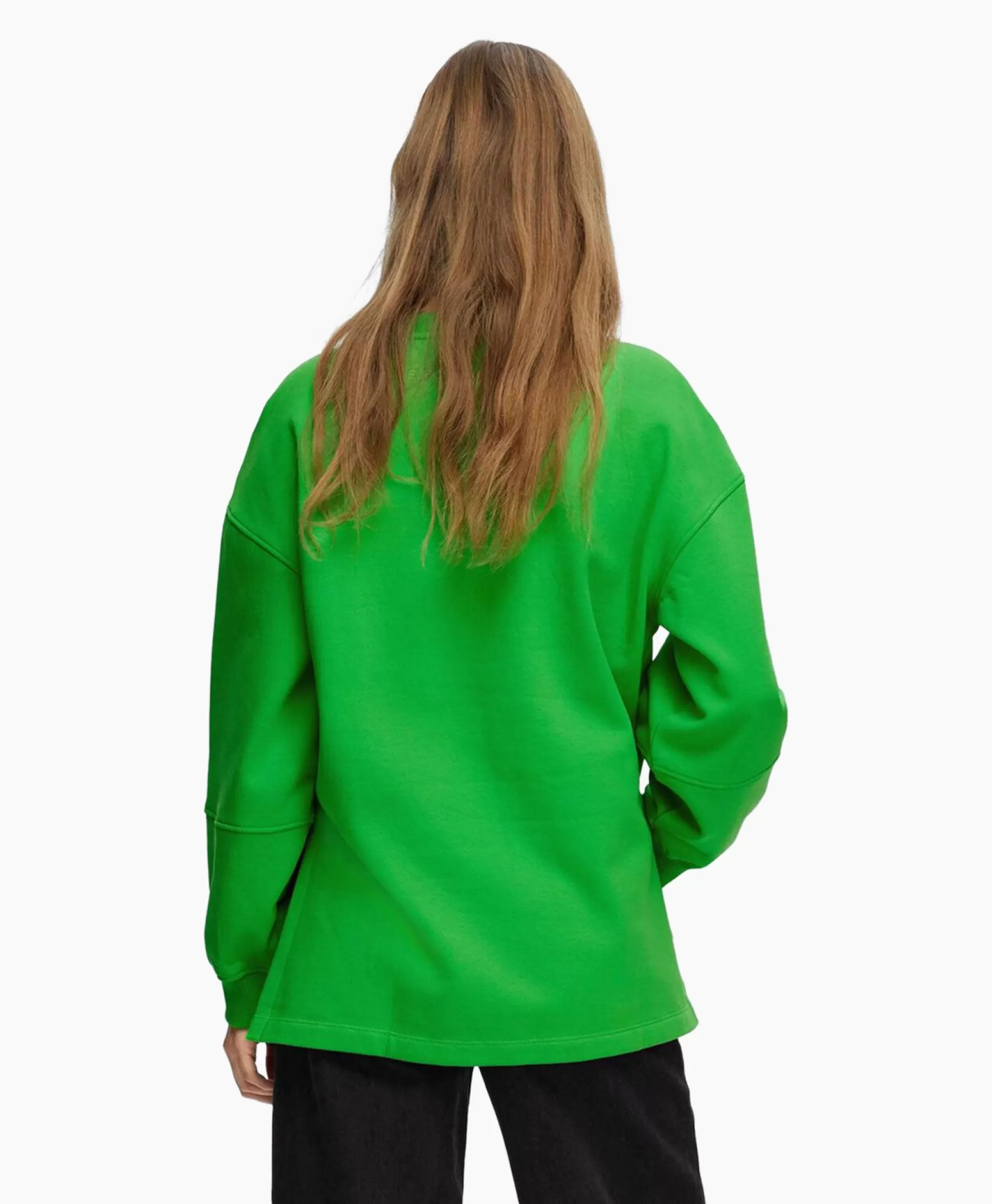 Truien*Selected Femme Pullover Yrsa Ls Crew Neck Sweat Groen