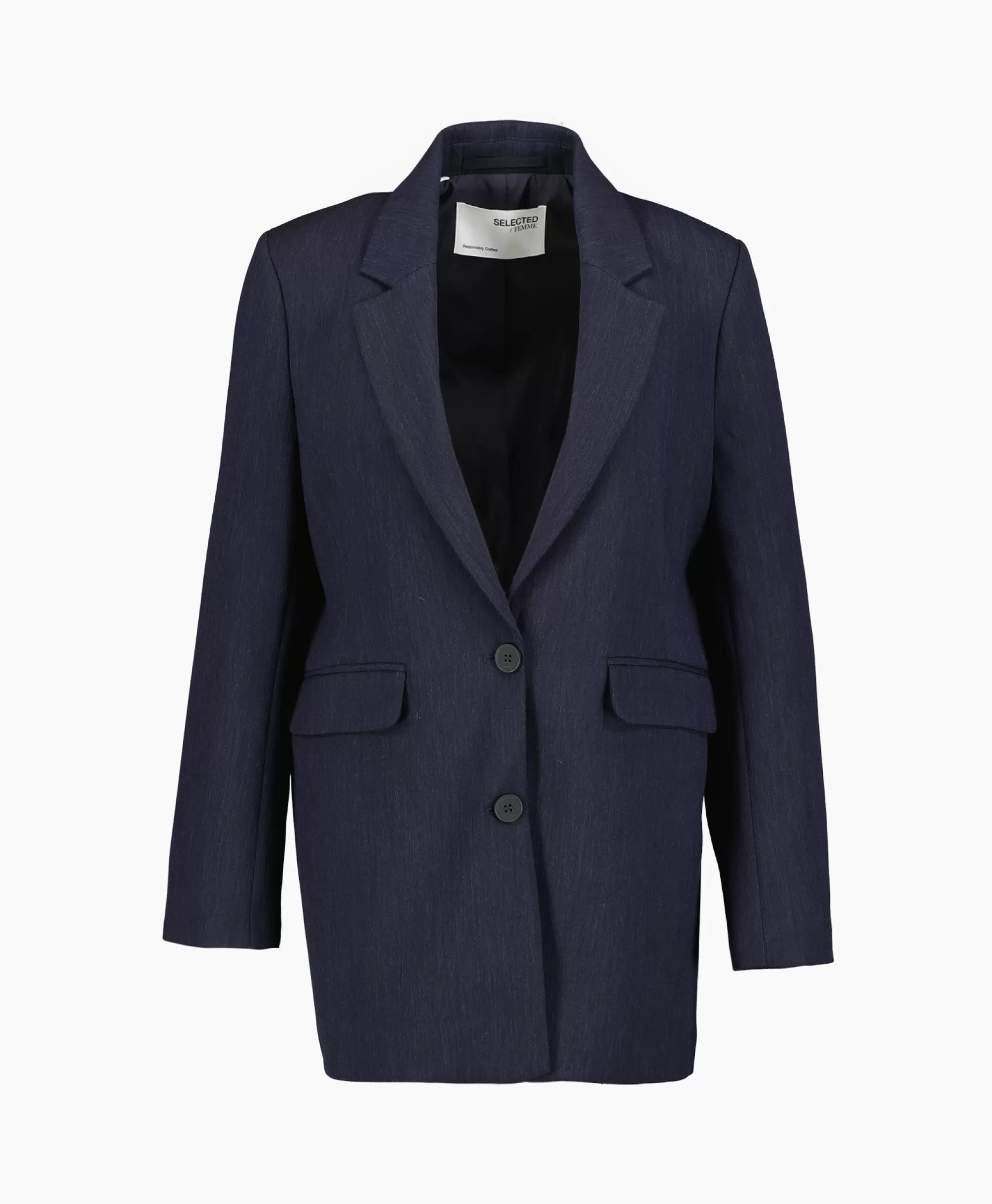 Blazers*Selected Femme Jasje Rita Ls Relaxed Blazer D Sapdonker Blauw