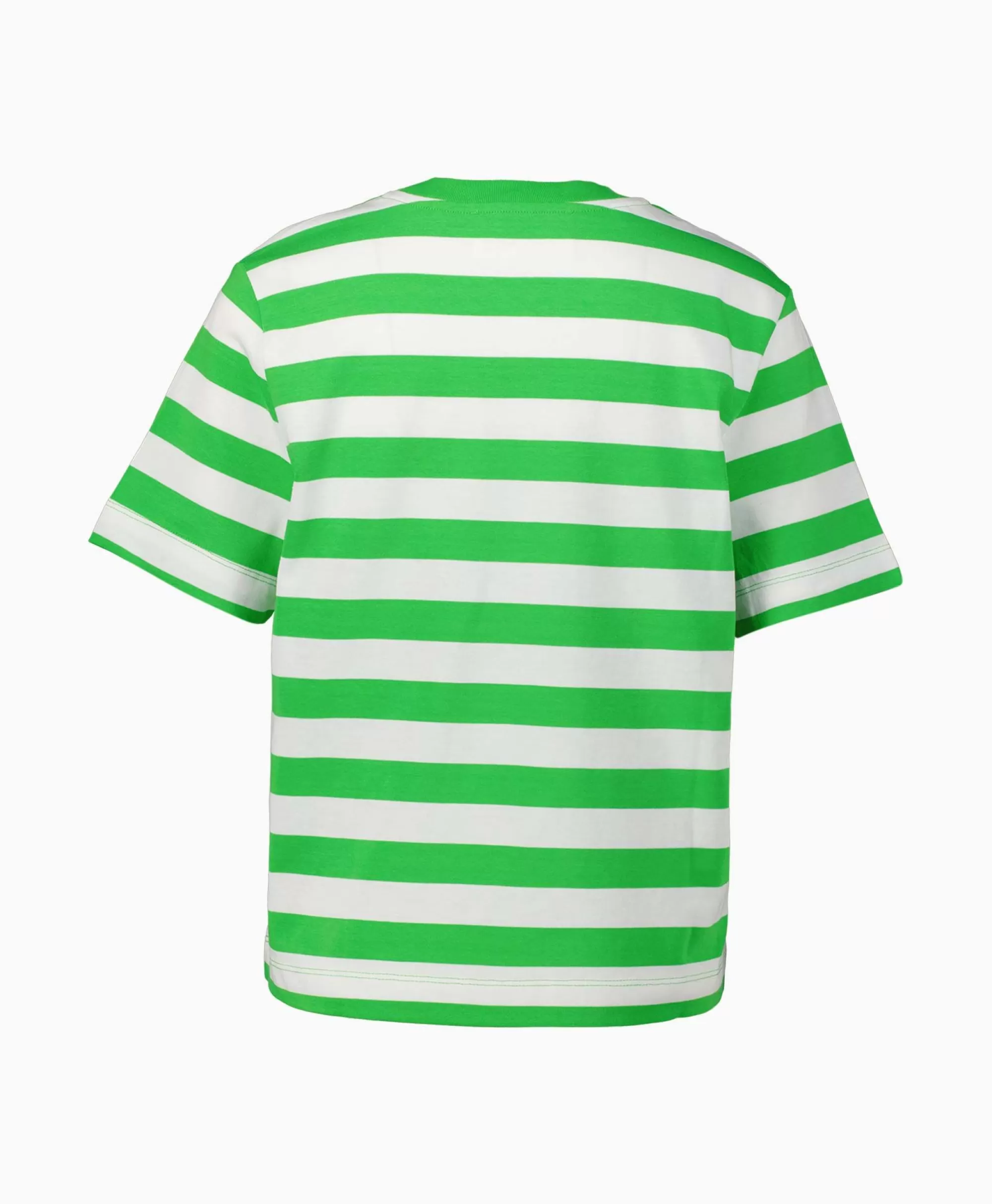 T-Shirts & Tops*Selected Femme T-Shirt Korte Mouw Essential Ss Striped Boxy Tee N Groen