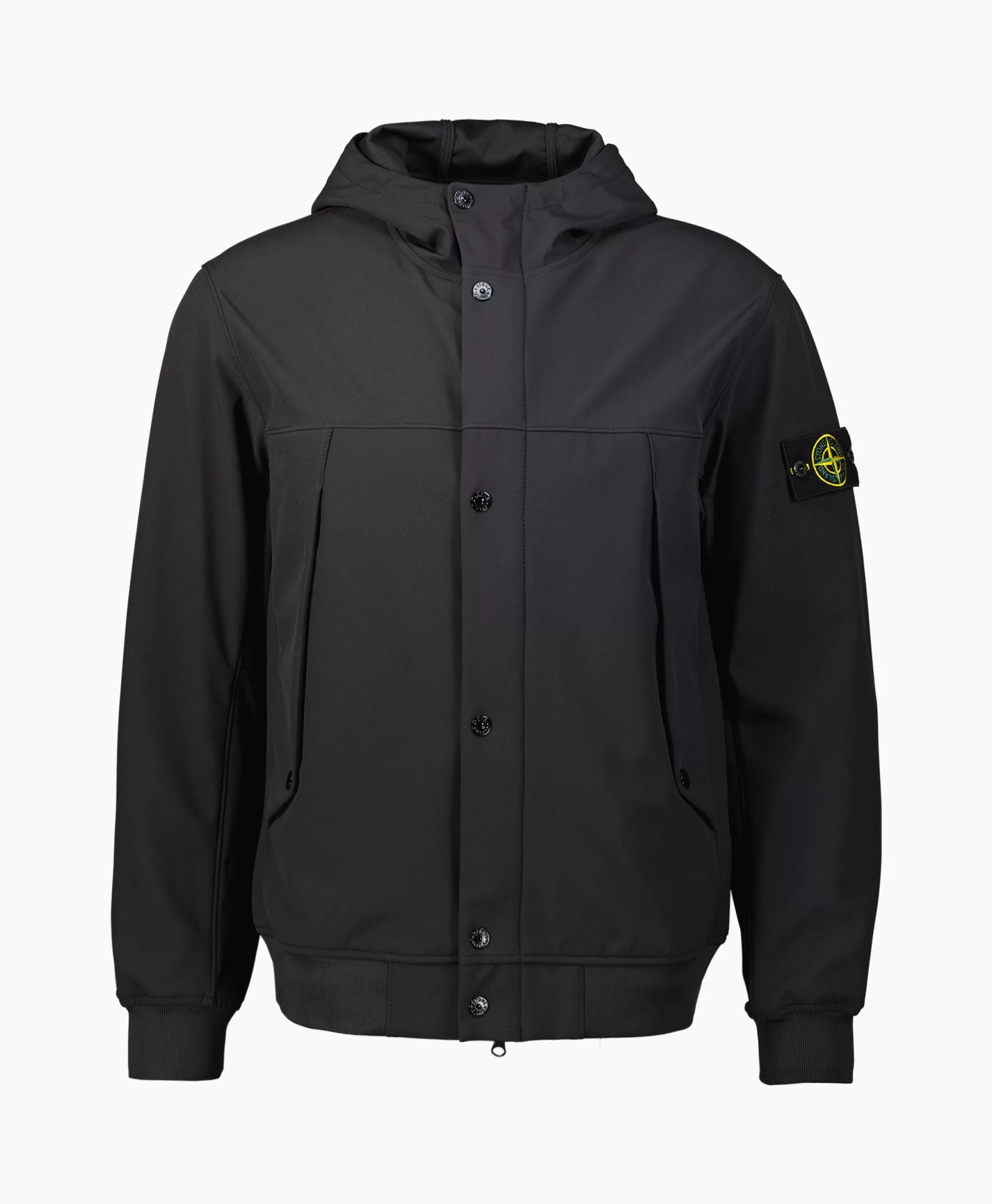 Jassen*Stone Island Softshell Jas 40227 Zwart