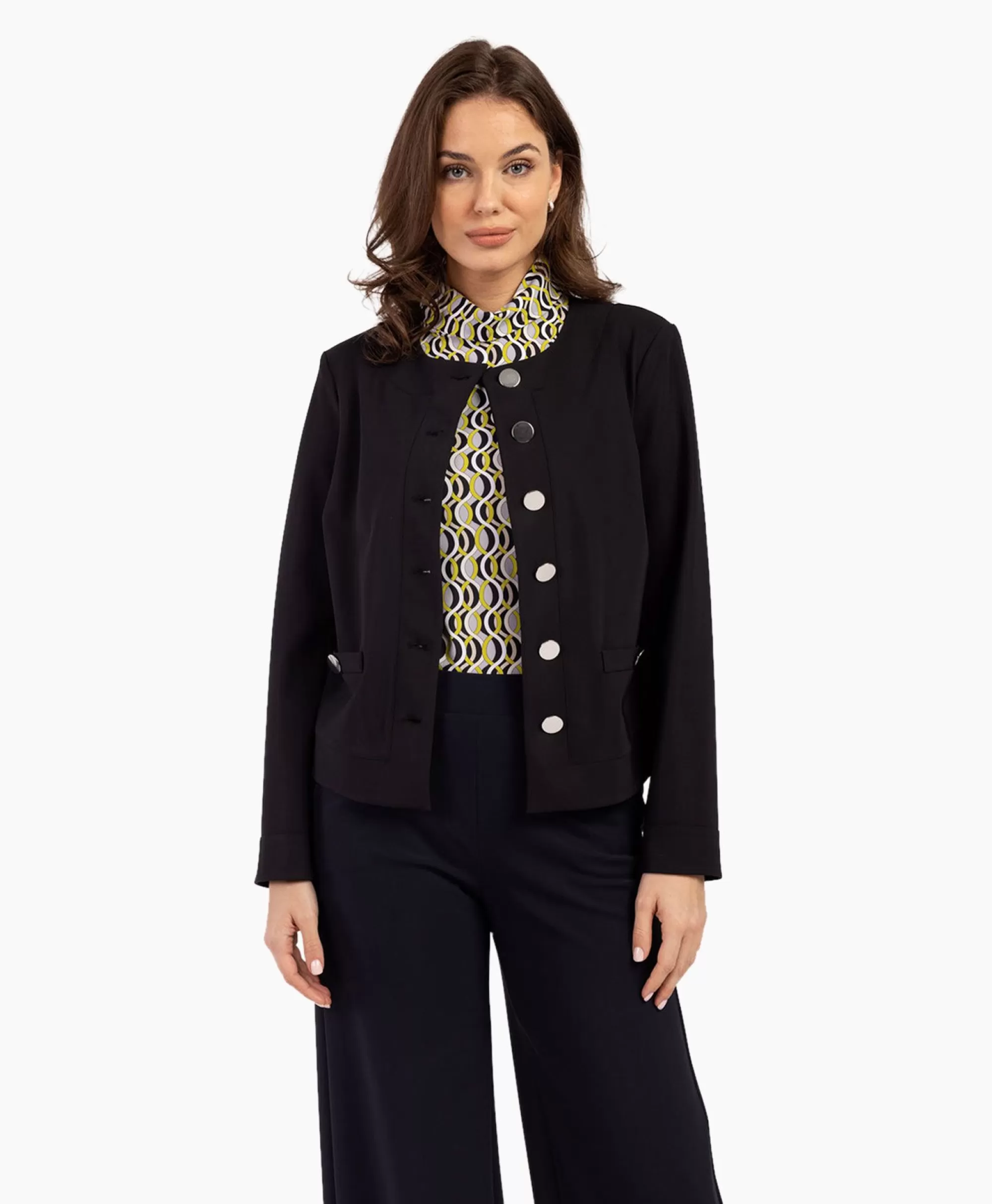 Blazers*Studio Anneloes Blazer Janet Bonded Zwart Dessin