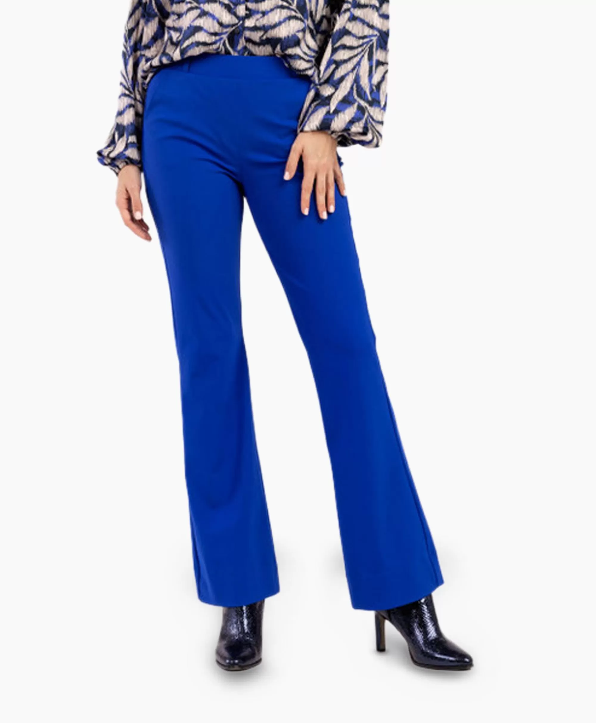 Broeken*Studio Anneloes Broek Flair Bonded Trousers Blauw