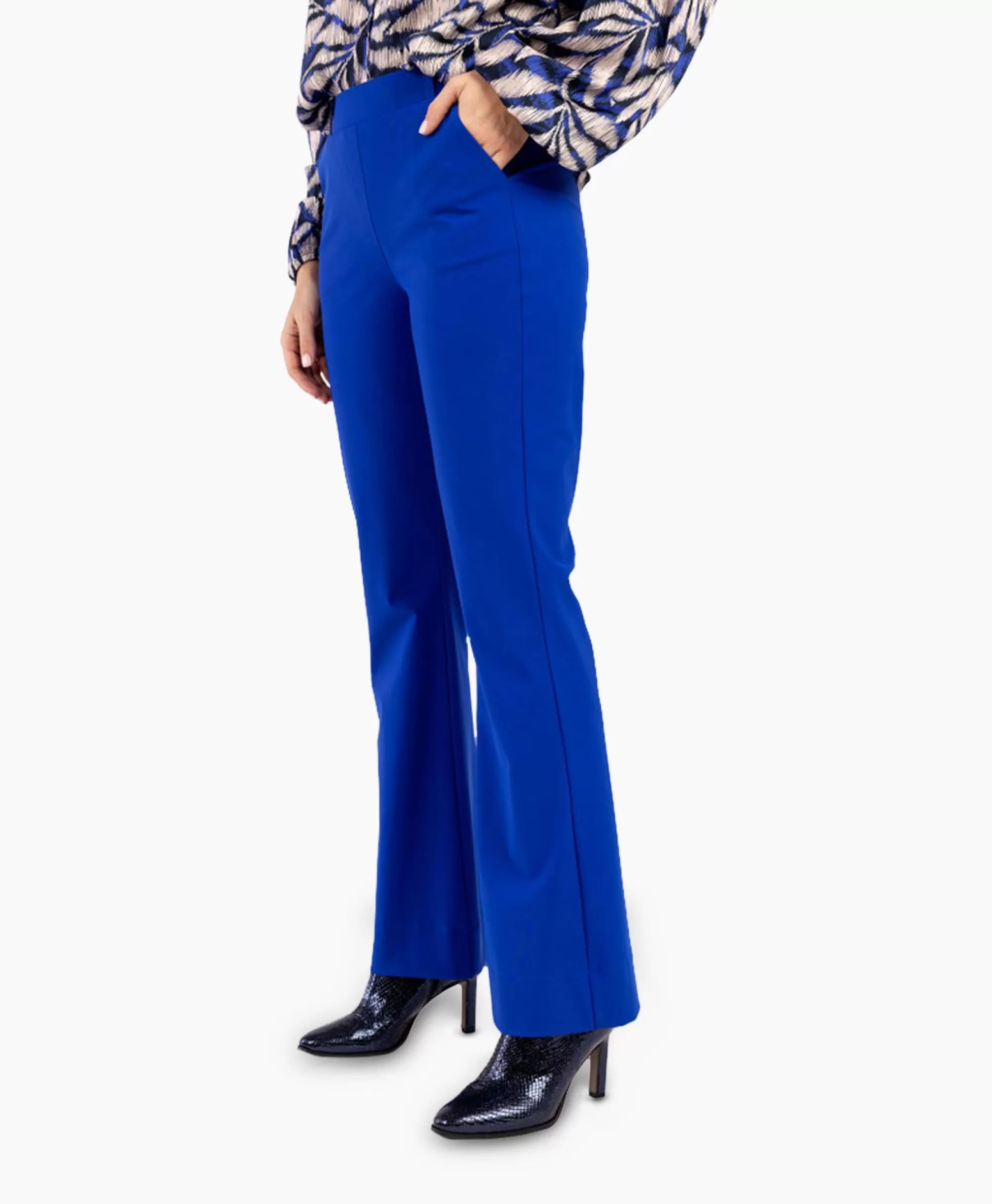 Broeken*Studio Anneloes Broek Flair Bonded Trousers Blauw