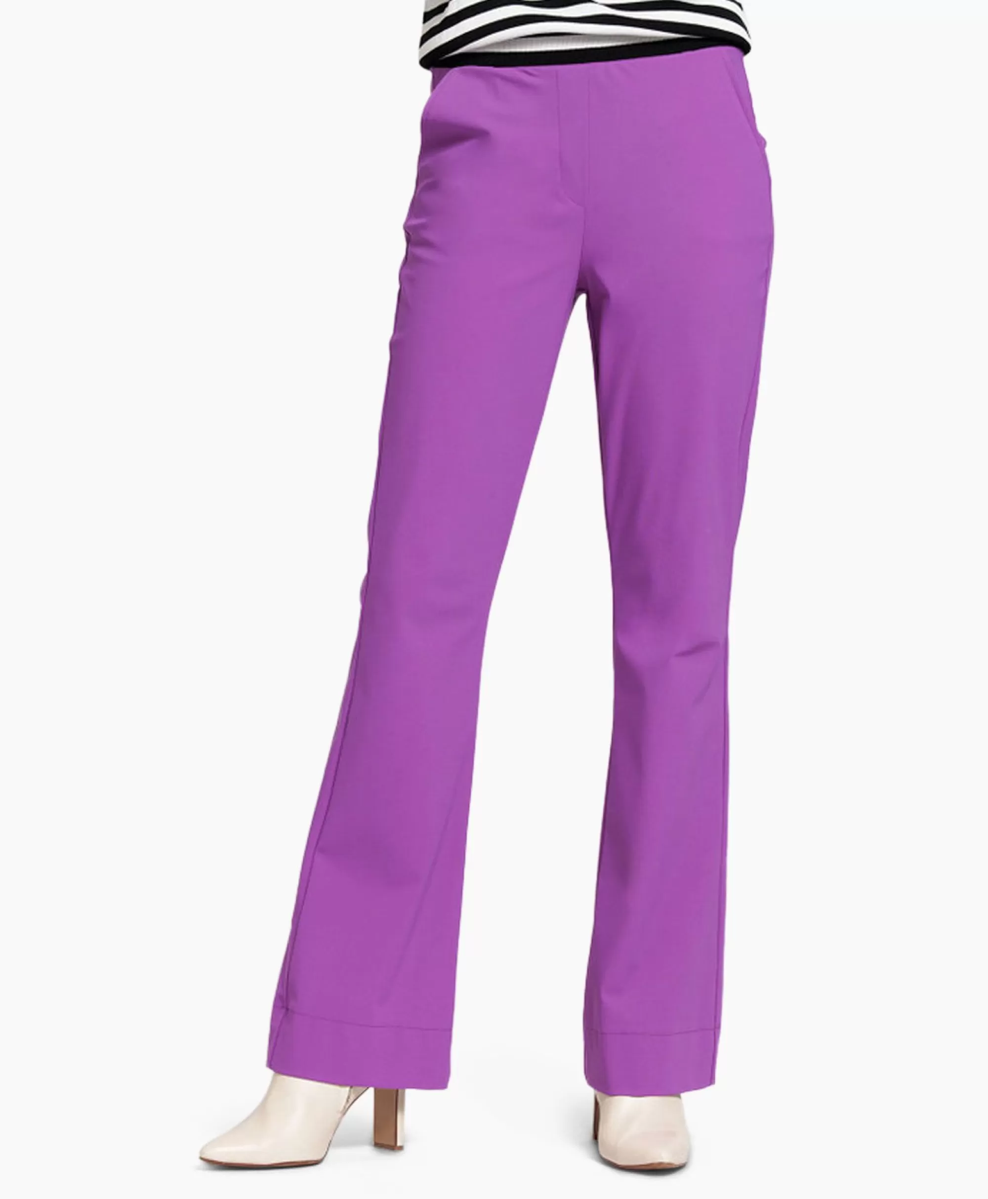 Broeken*Studio Anneloes Broek Flair Bonded Trousers Paars